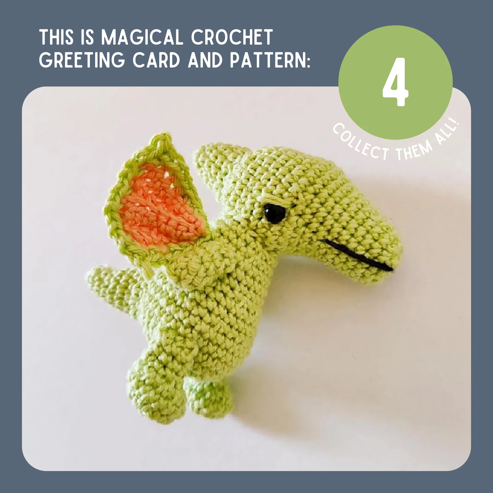 Azhdarchidae Crochet Pattern & Matching Card: "Sorry You're Feeling Dino-sore" - Image 9