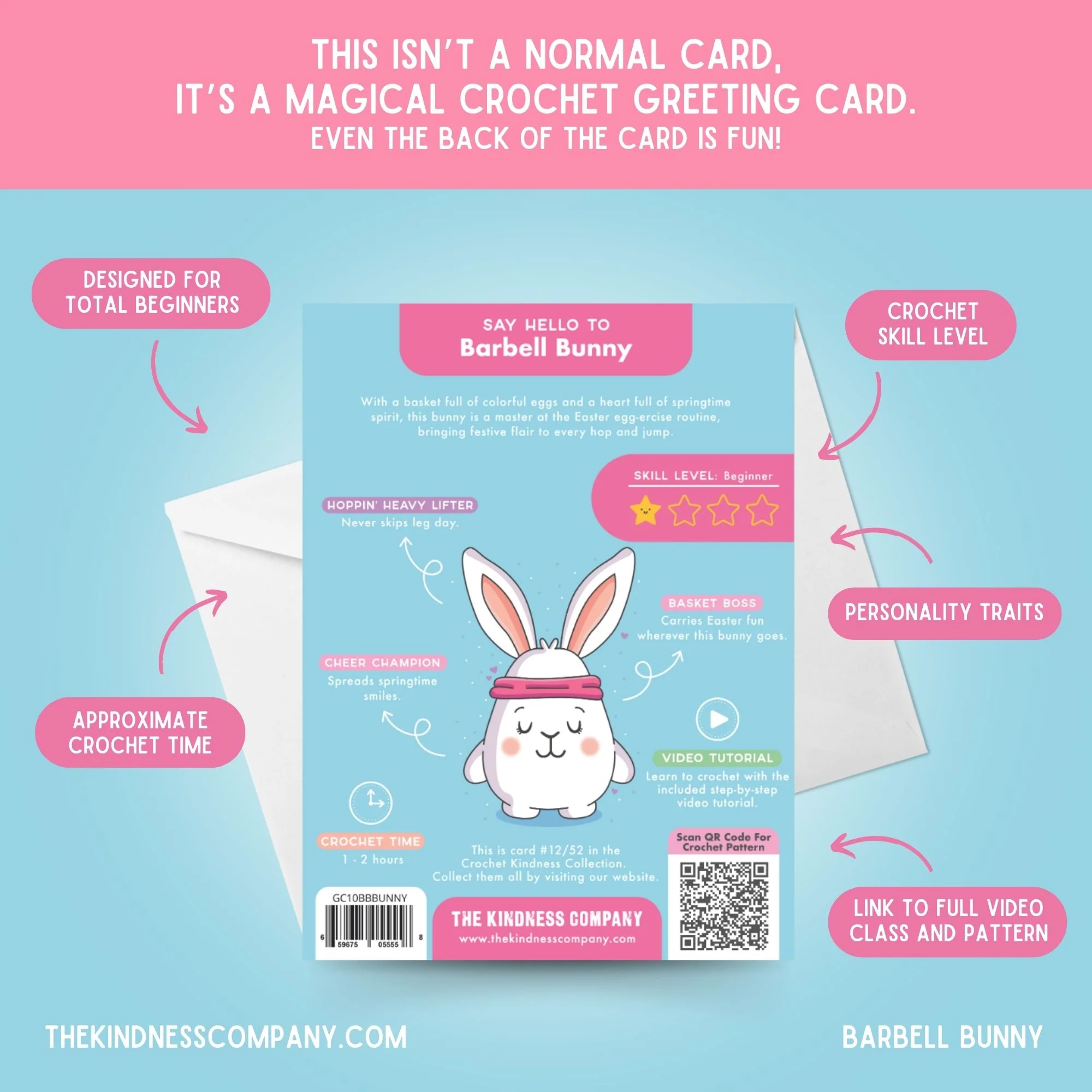 Bunny Crochet Pattern & Matching Card: "Hoppy Birthday" - Image 7