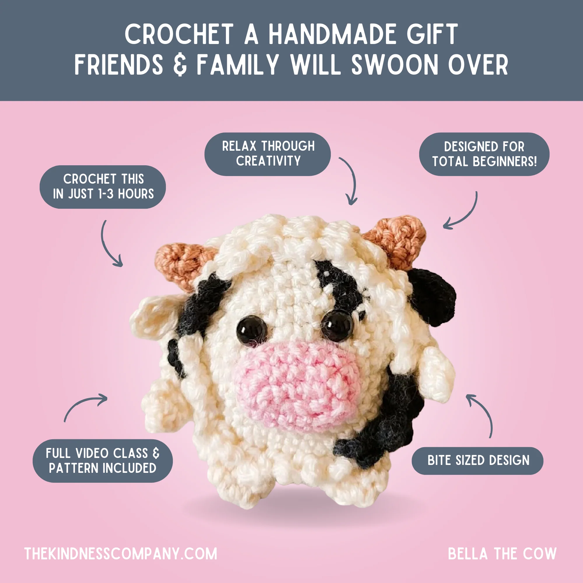 Cow Crochet Pattern & Matching Card: "I Will Always Love Mooo" - Image 4