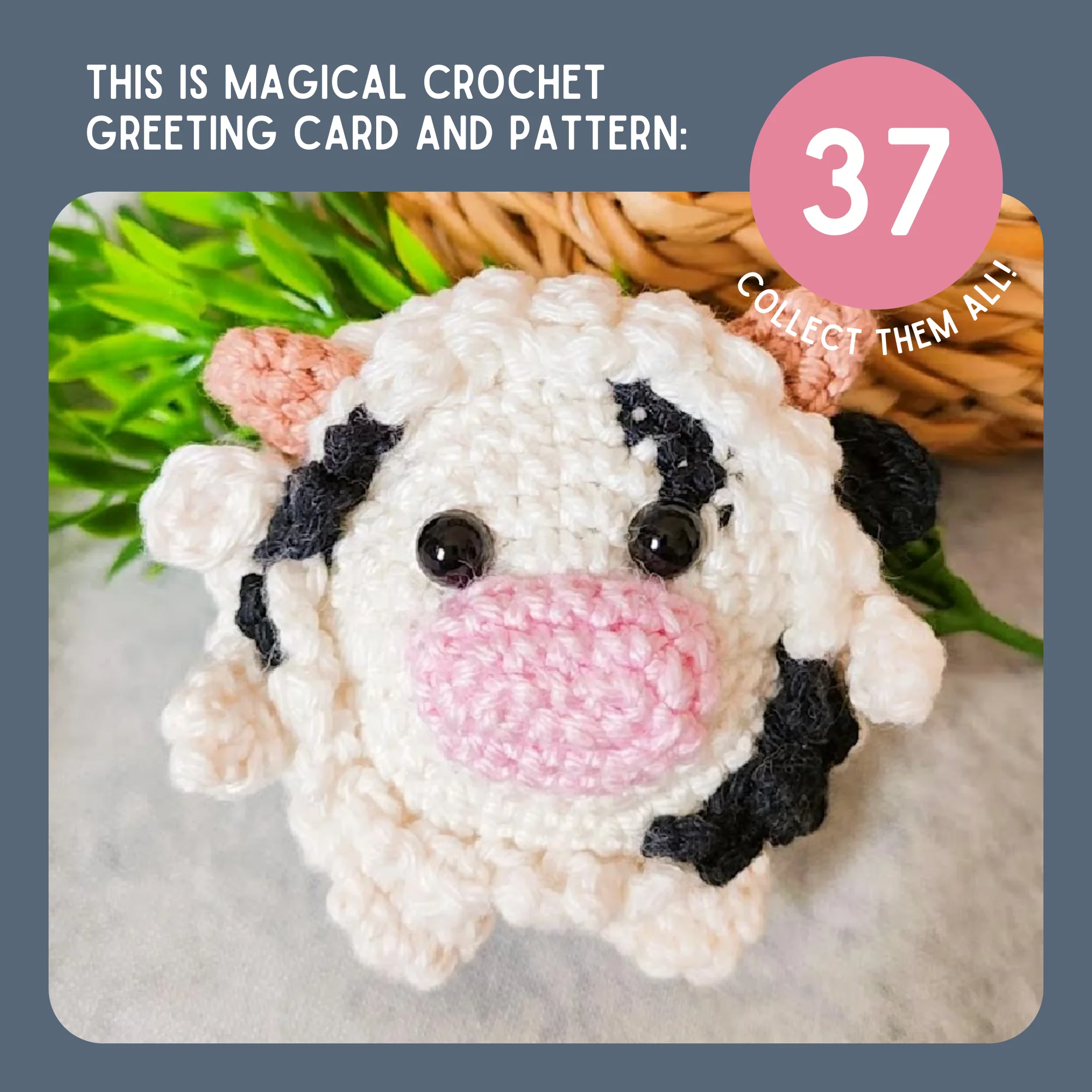 Cow Crochet Pattern & Matching Card: "I Will Always Love Mooo" - Image 9