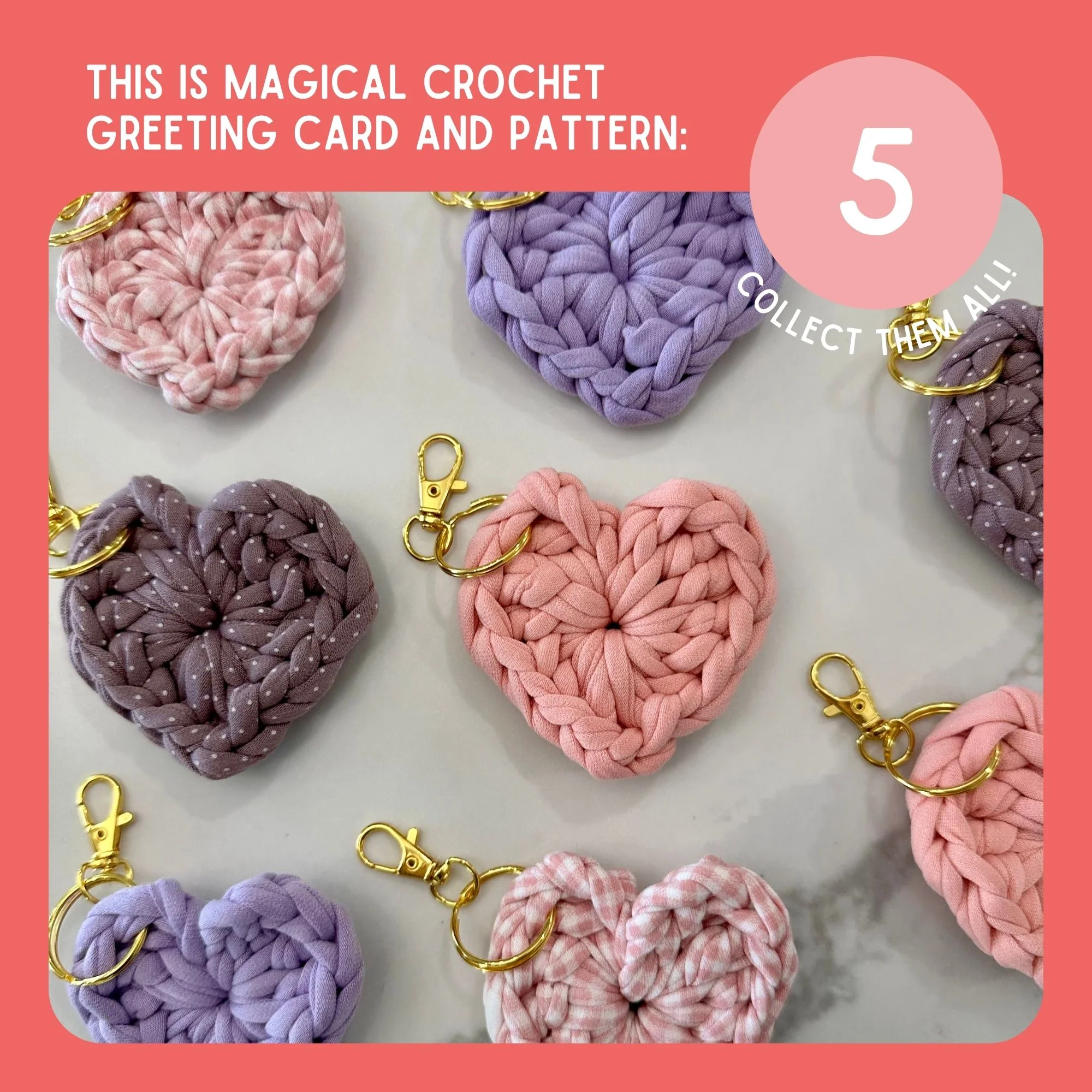 Heart Crochet Pattern & Matching Card: "A Kindness Heart Has Found You" - Image 9
