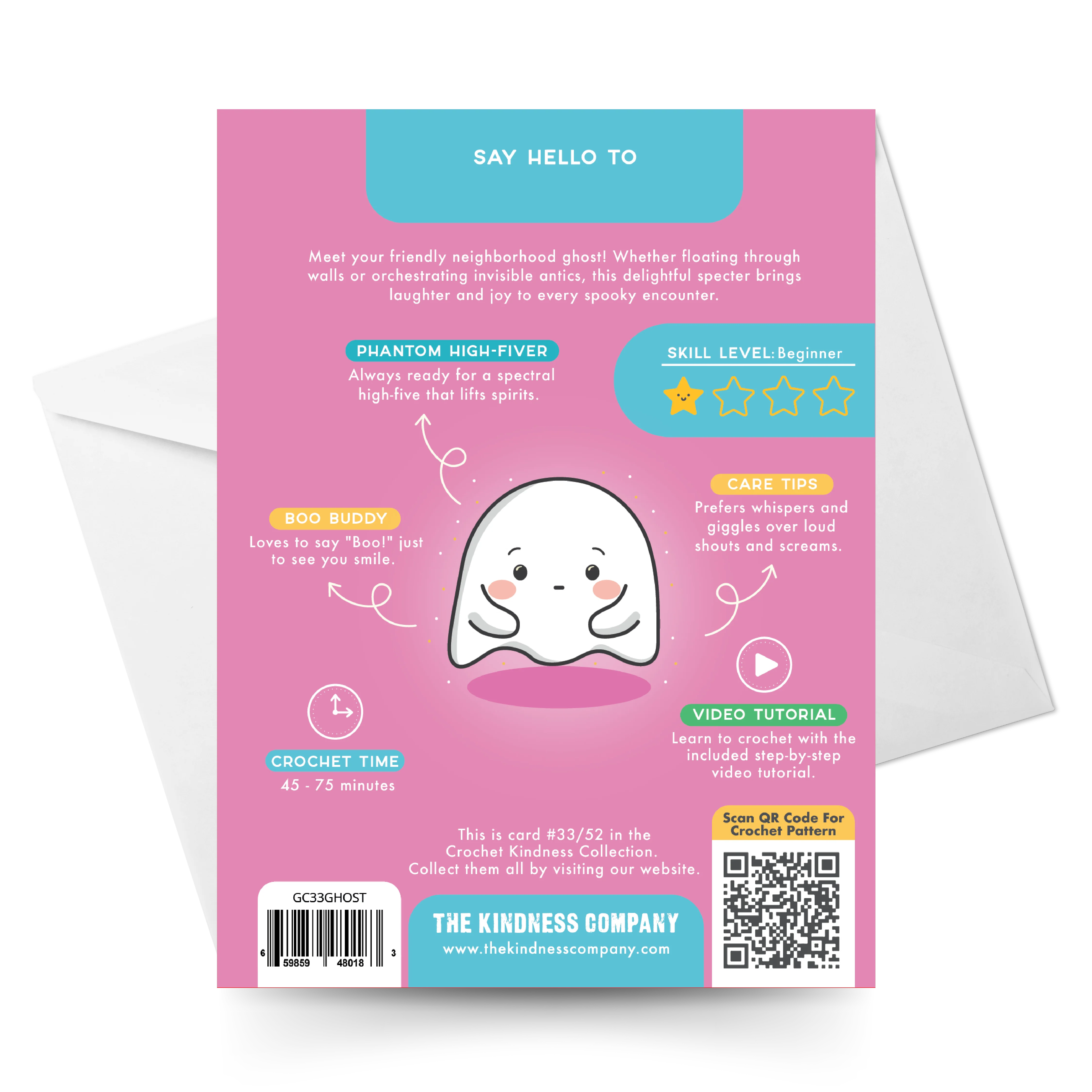 Boo the Ghost Crochet Pattern & Matching Greeting Card - Image 10
