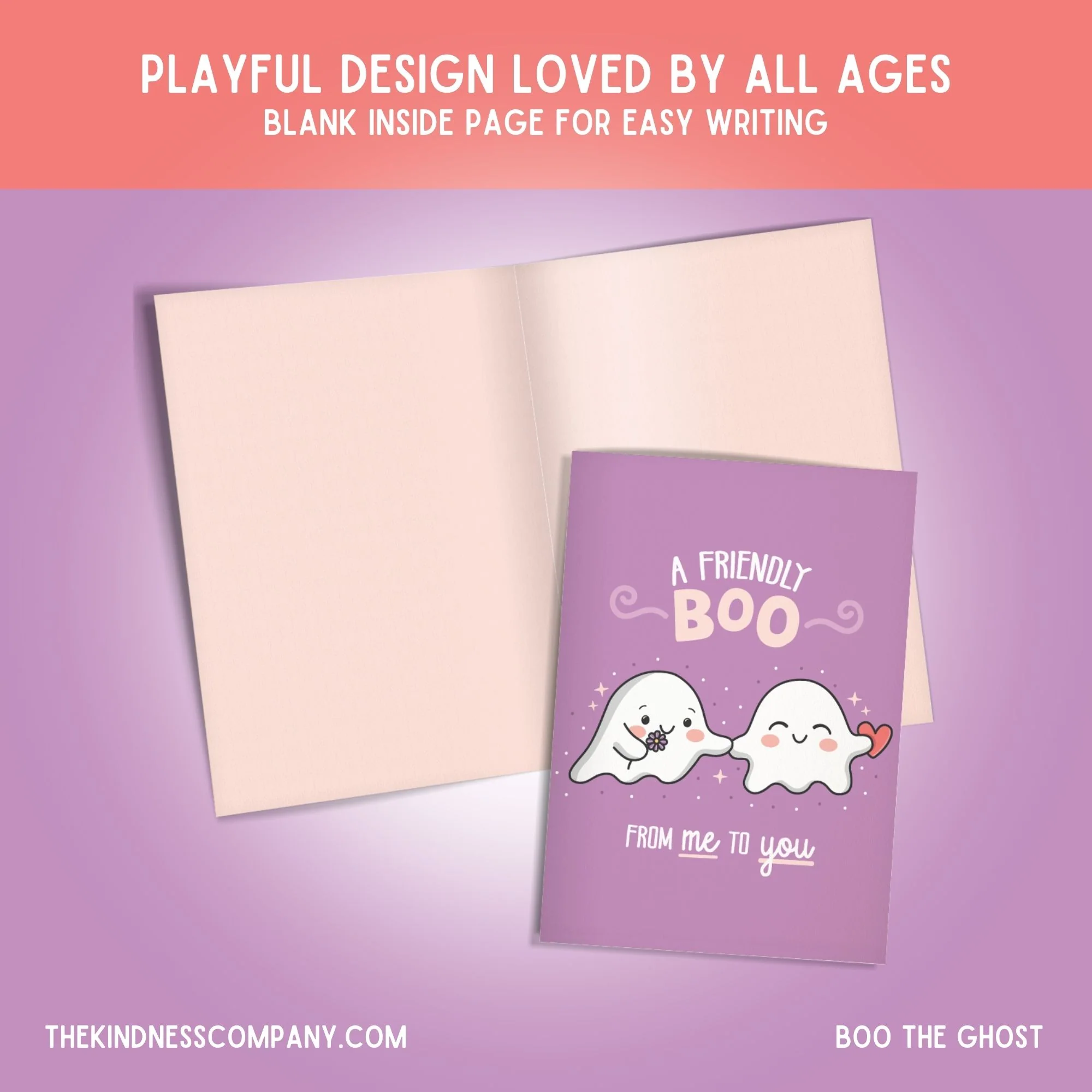 Boo the Ghost Crochet Pattern & Matching Greeting Card - Image 5
