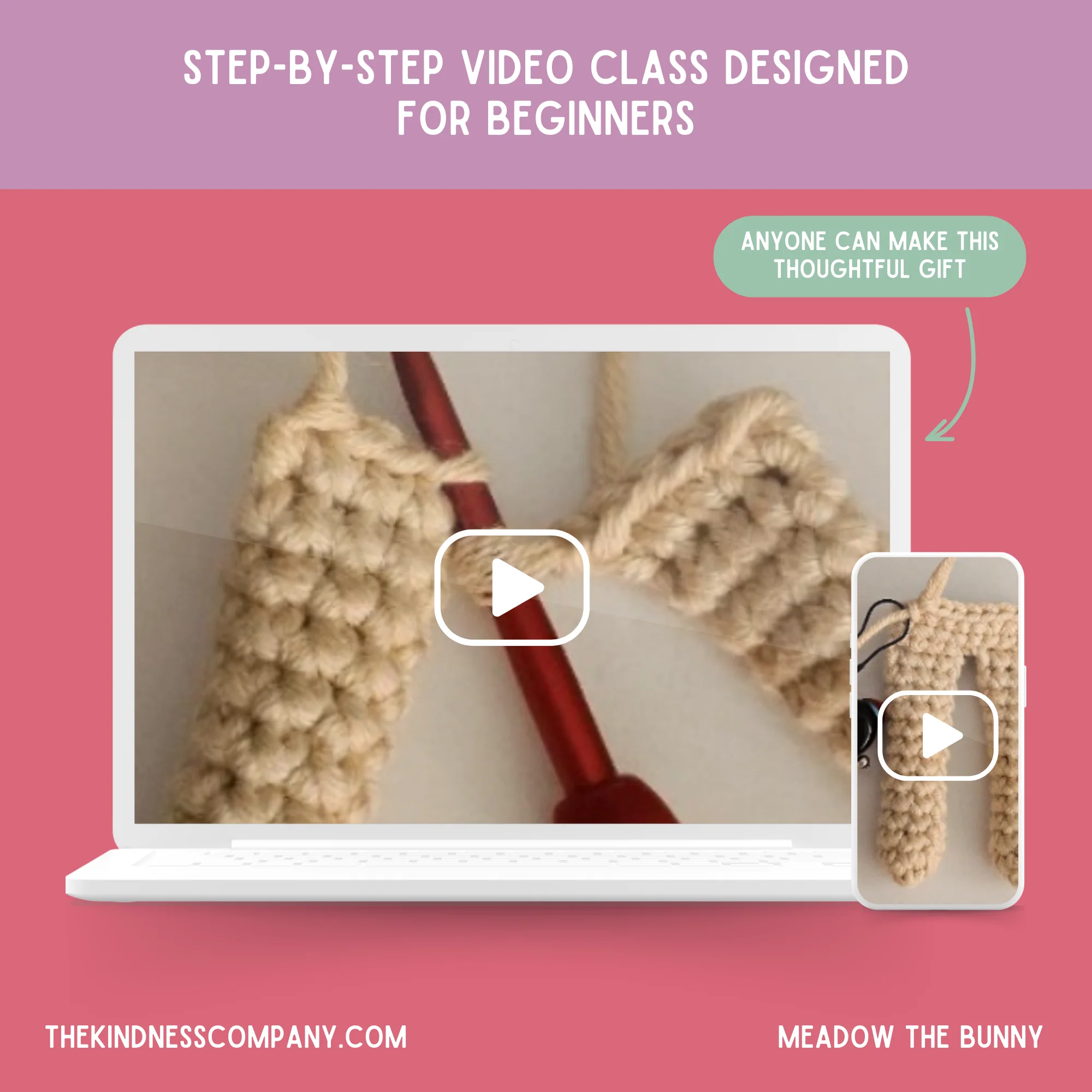 Bunny Crochet Pattern & Matching Card: "Congratulations On Your New Bunny" - Image 8