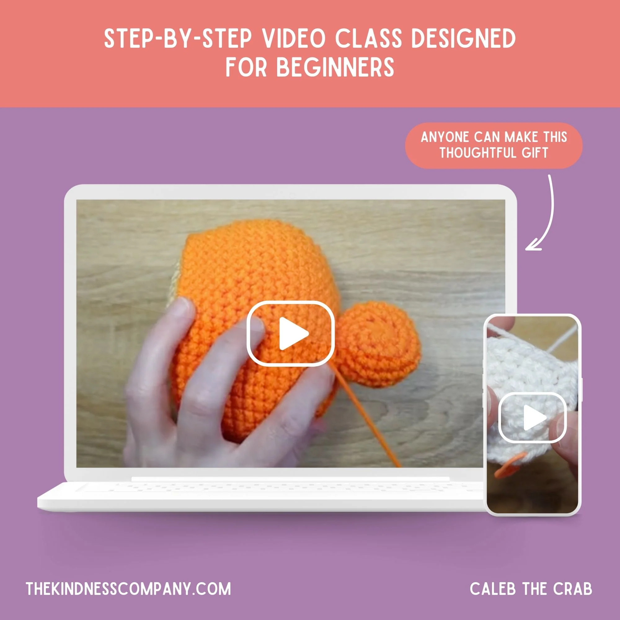 Crab Crochet Pattern & Matching Card: "New Home" - Image 8
