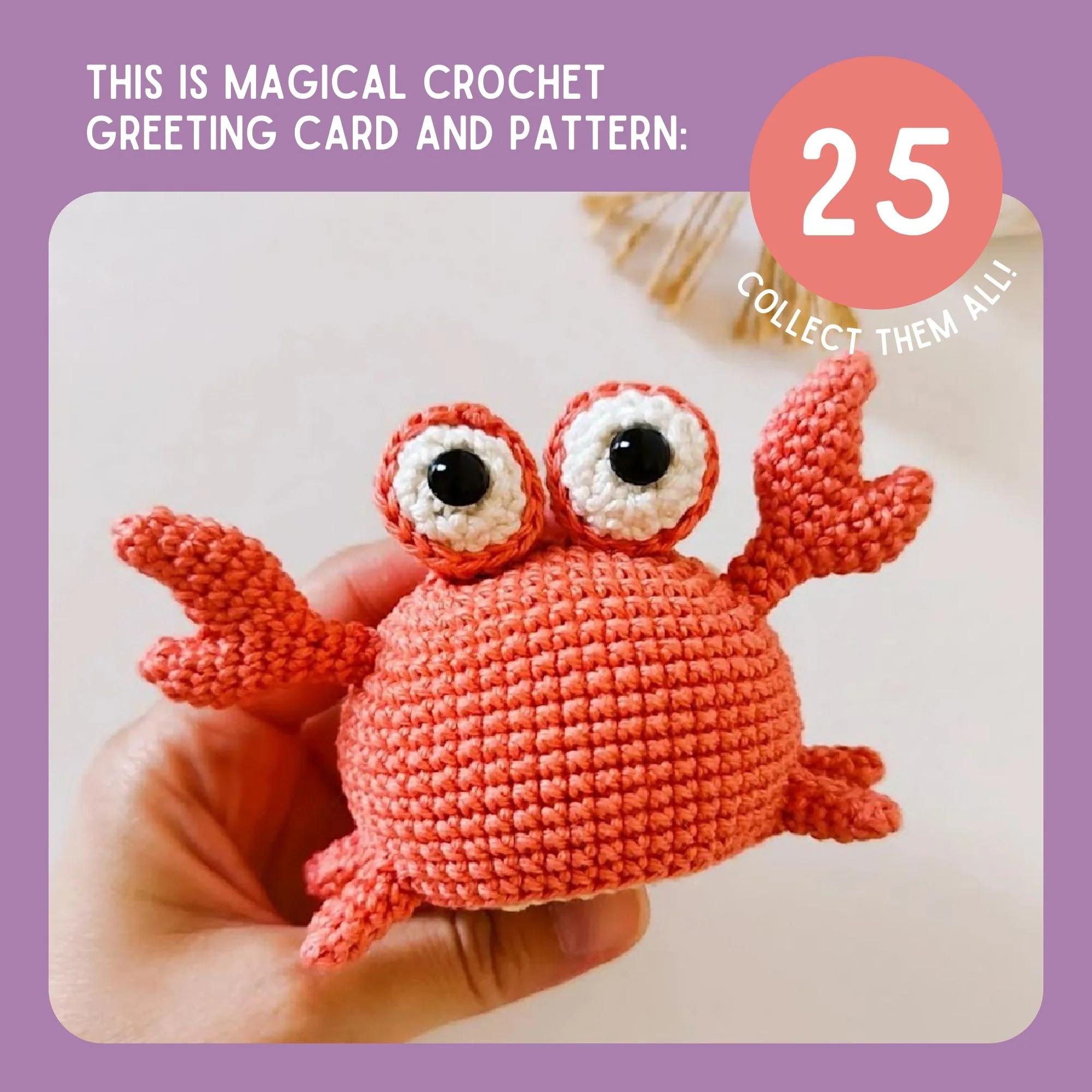 Crab Crochet Pattern & Matching Card: "New Home" - Image 9