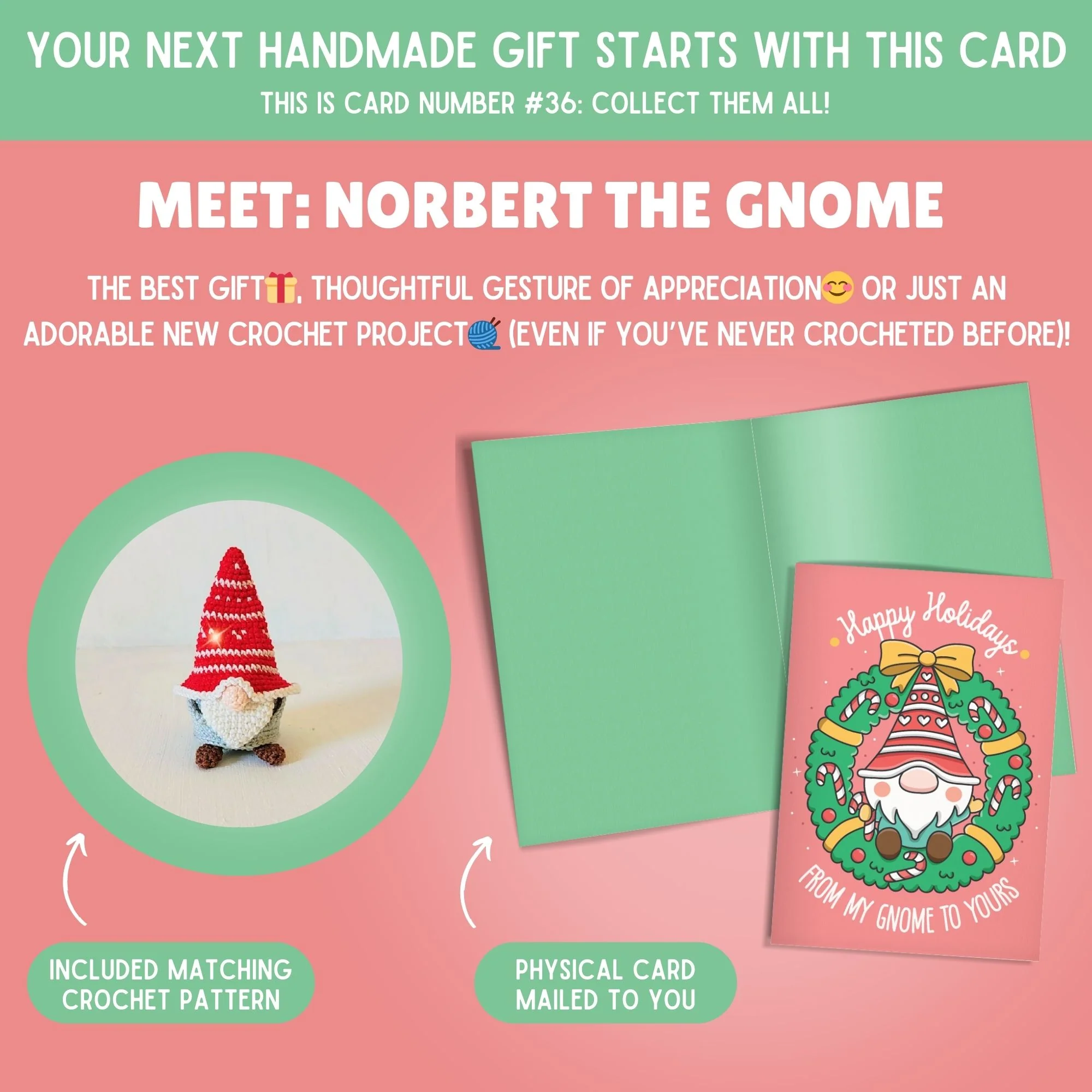 Best Holiday Deal: 8 Magical Crochet Holiday Greeting Cards & Patterns For The Price Of 7 Bundle (Get The Frosty The Snowman Card Free) - Image 4