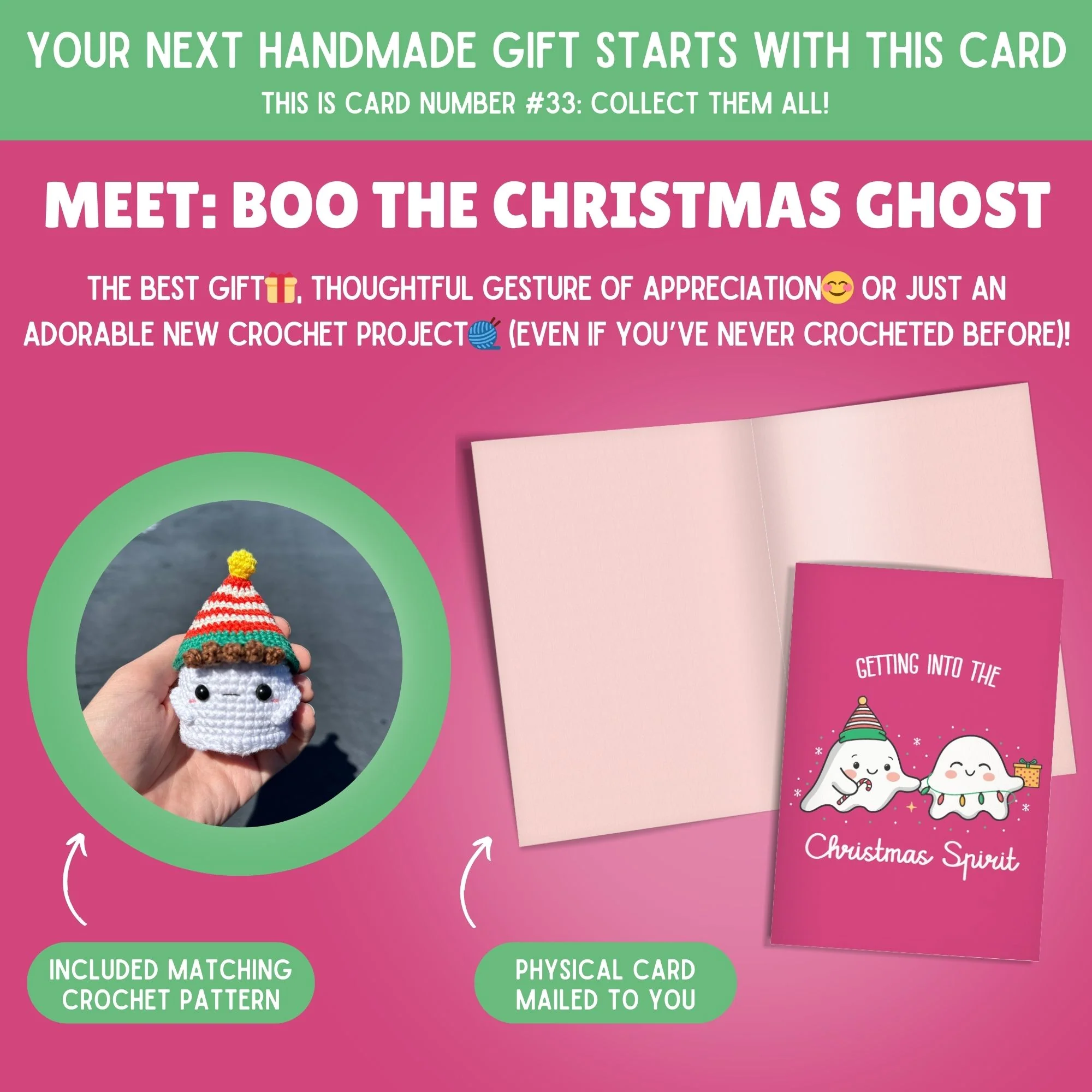 Best Holiday Deal: 8 Magical Crochet Holiday Greeting Cards & Patterns For The Price Of 7 Bundle (Get The Frosty The Snowman Card Free) - Image 6