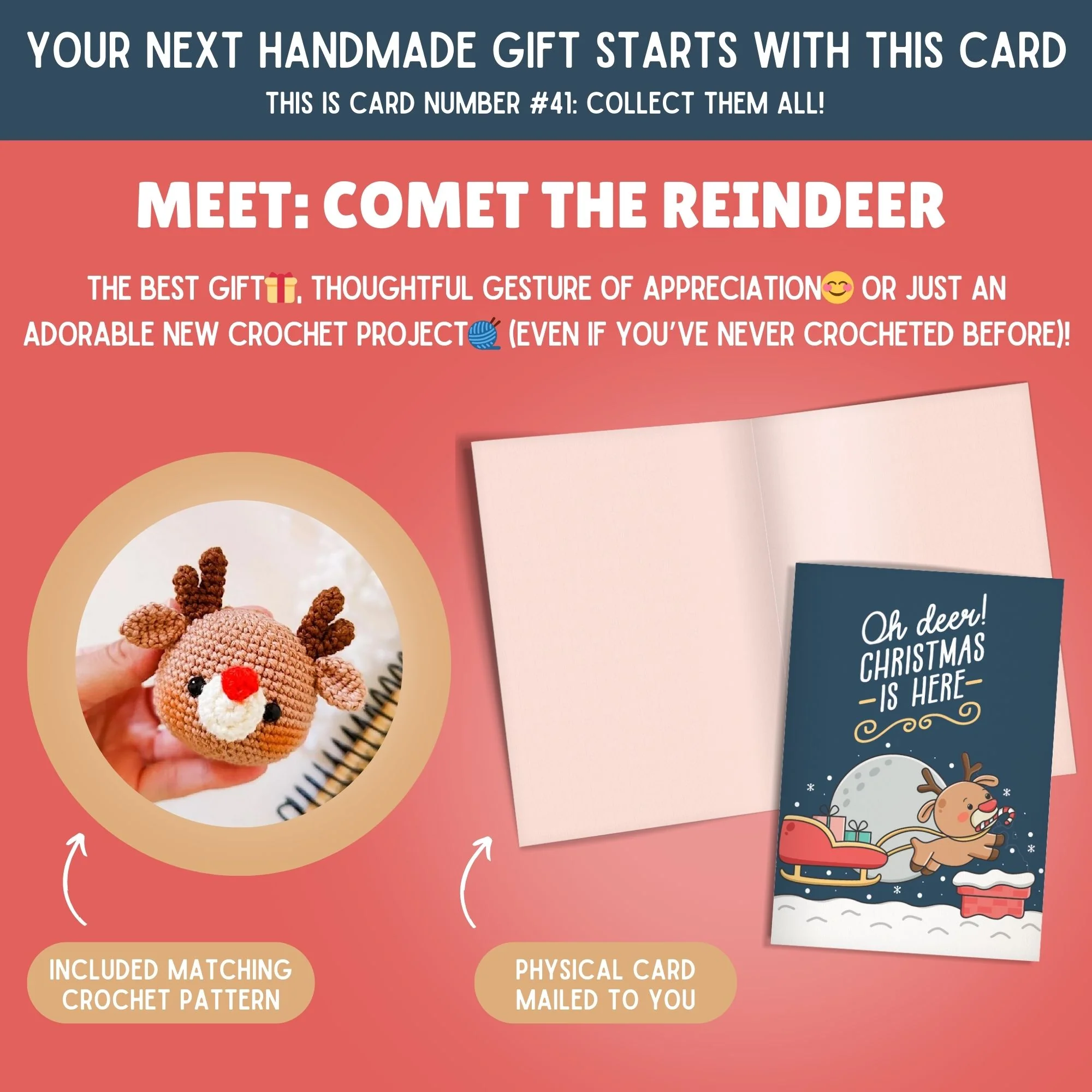 Best Holiday Deal: 8 Magical Crochet Holiday Greeting Cards & Patterns For The Price Of 7 Bundle (Get The Frosty The Snowman Card Free) - Image 8