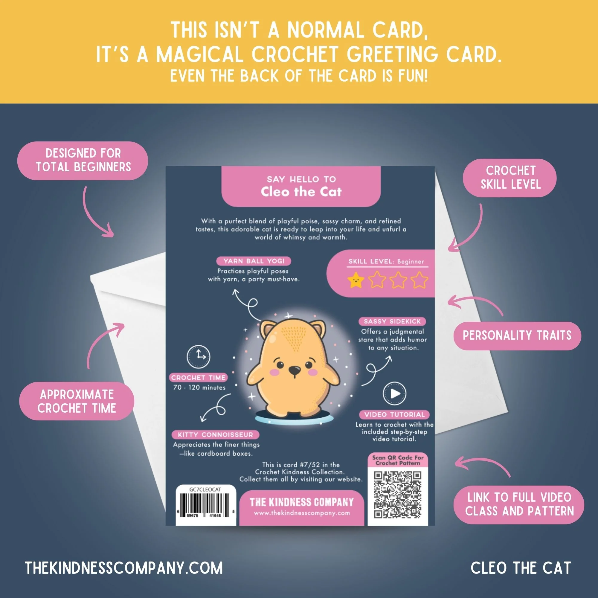 Cat Crochet Pattern & Matching Card: "Happy Birthday" - Image 7