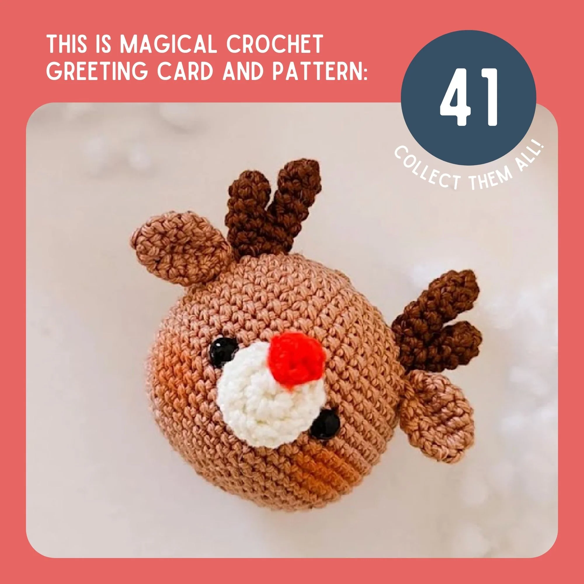 Reindeer Crochet Pattern & Matching Card: "Christmas is Here" - Image 9