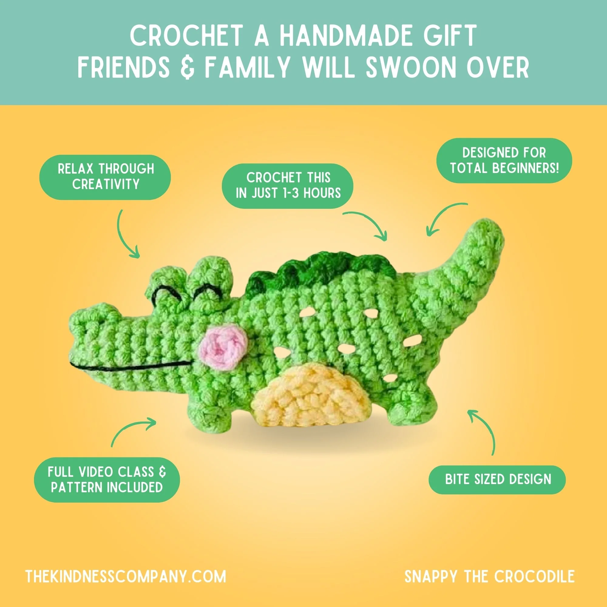 Crocodile Crochet Pattern & Matching Card: "Father's Day" - Image 4