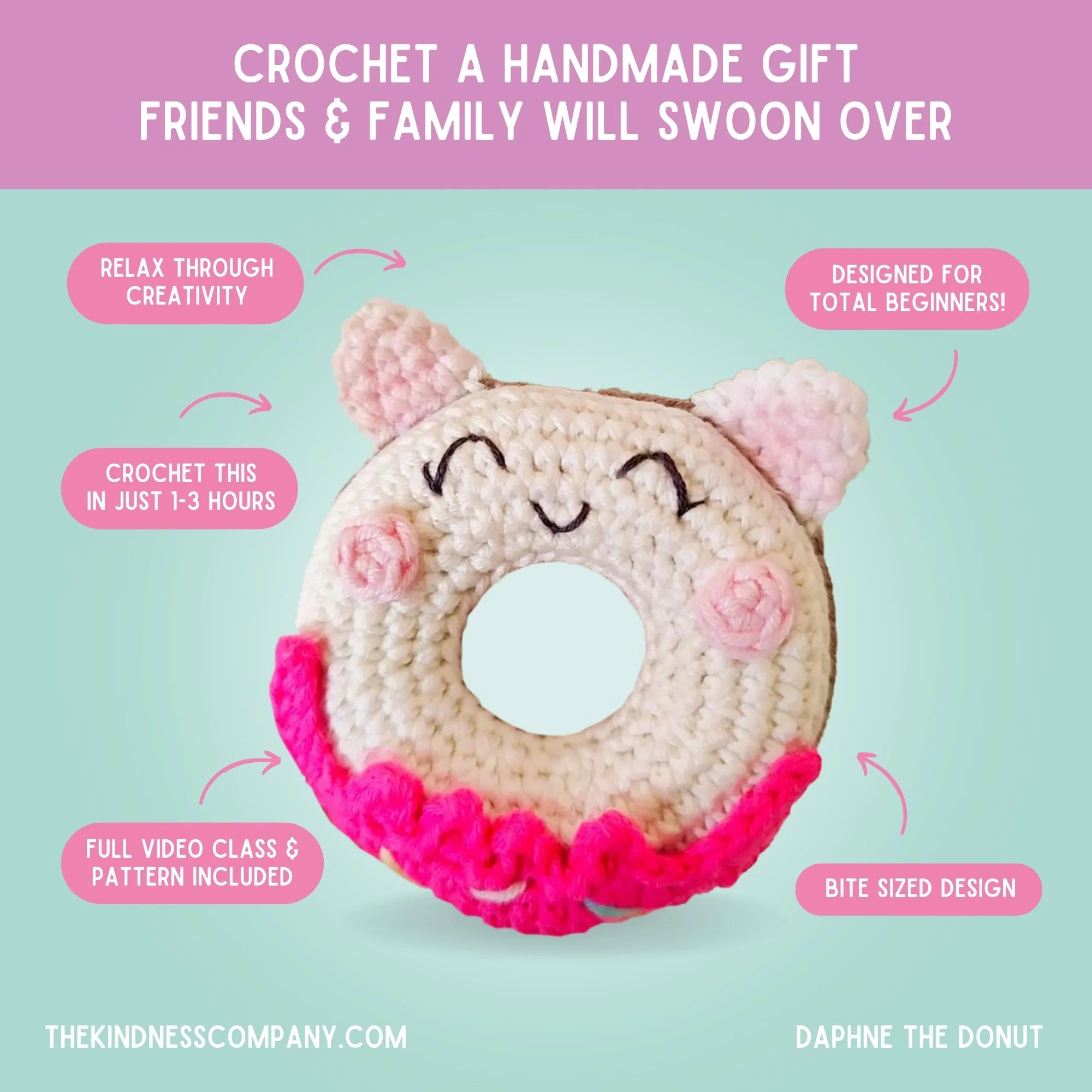 Donut Crochet Pattern & Matching Card: "Thank You" - Image 4