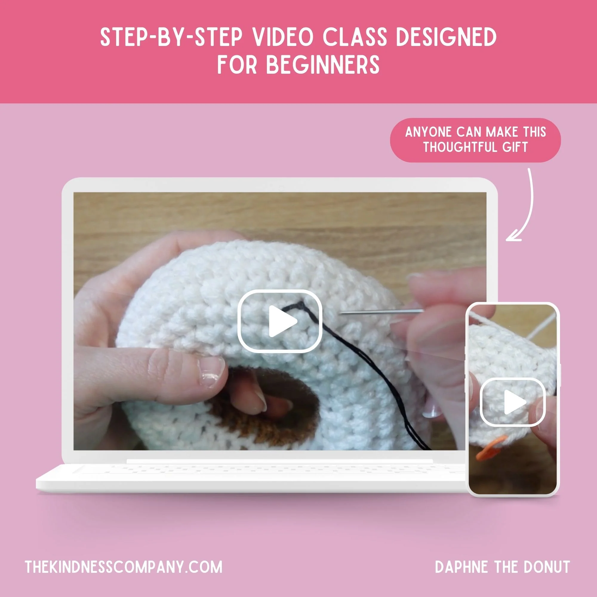 Donut Crochet Pattern & Matching Card: "Thank You" - Image 8
