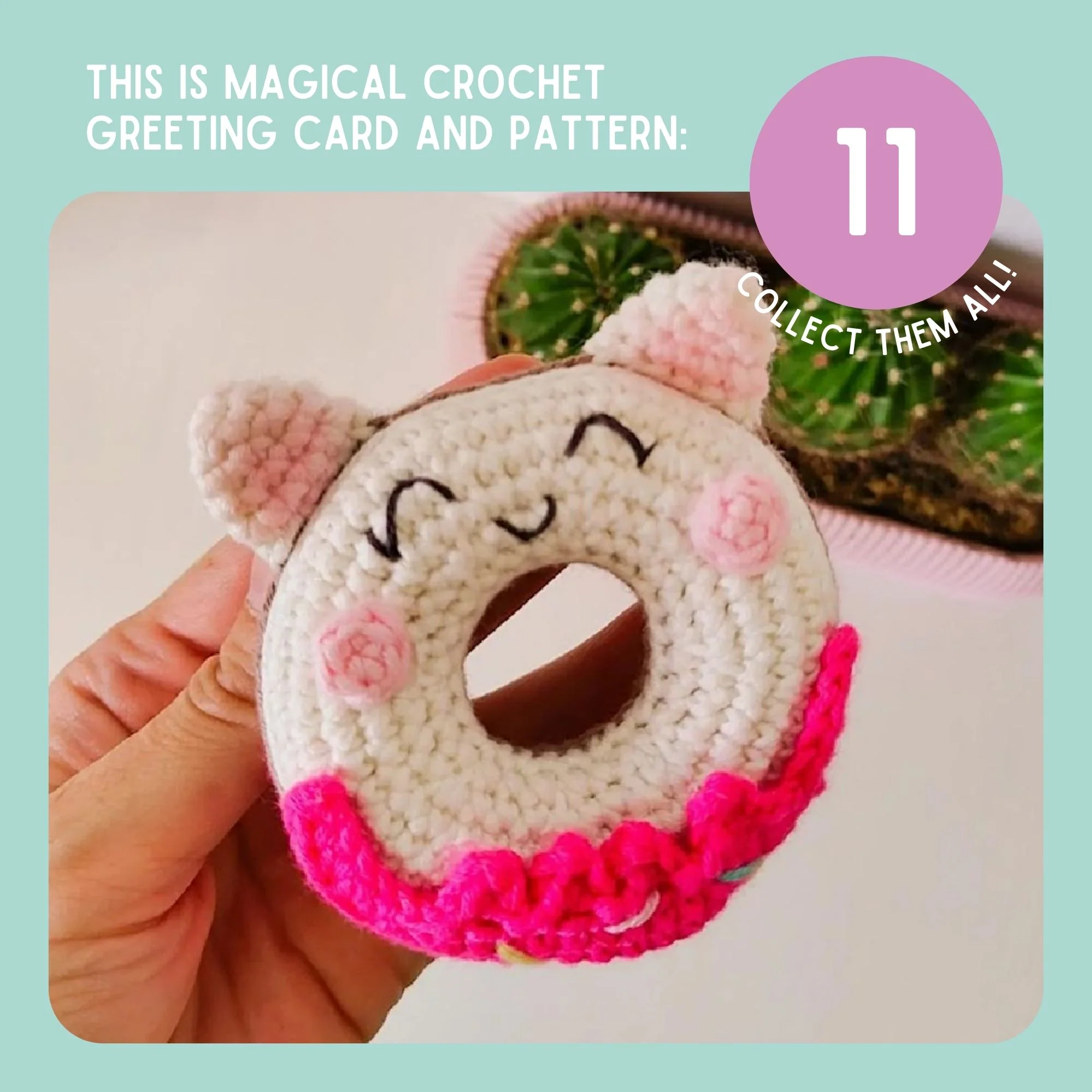 Donut Crochet Pattern & Matching Card: "Thank You" - Image 9