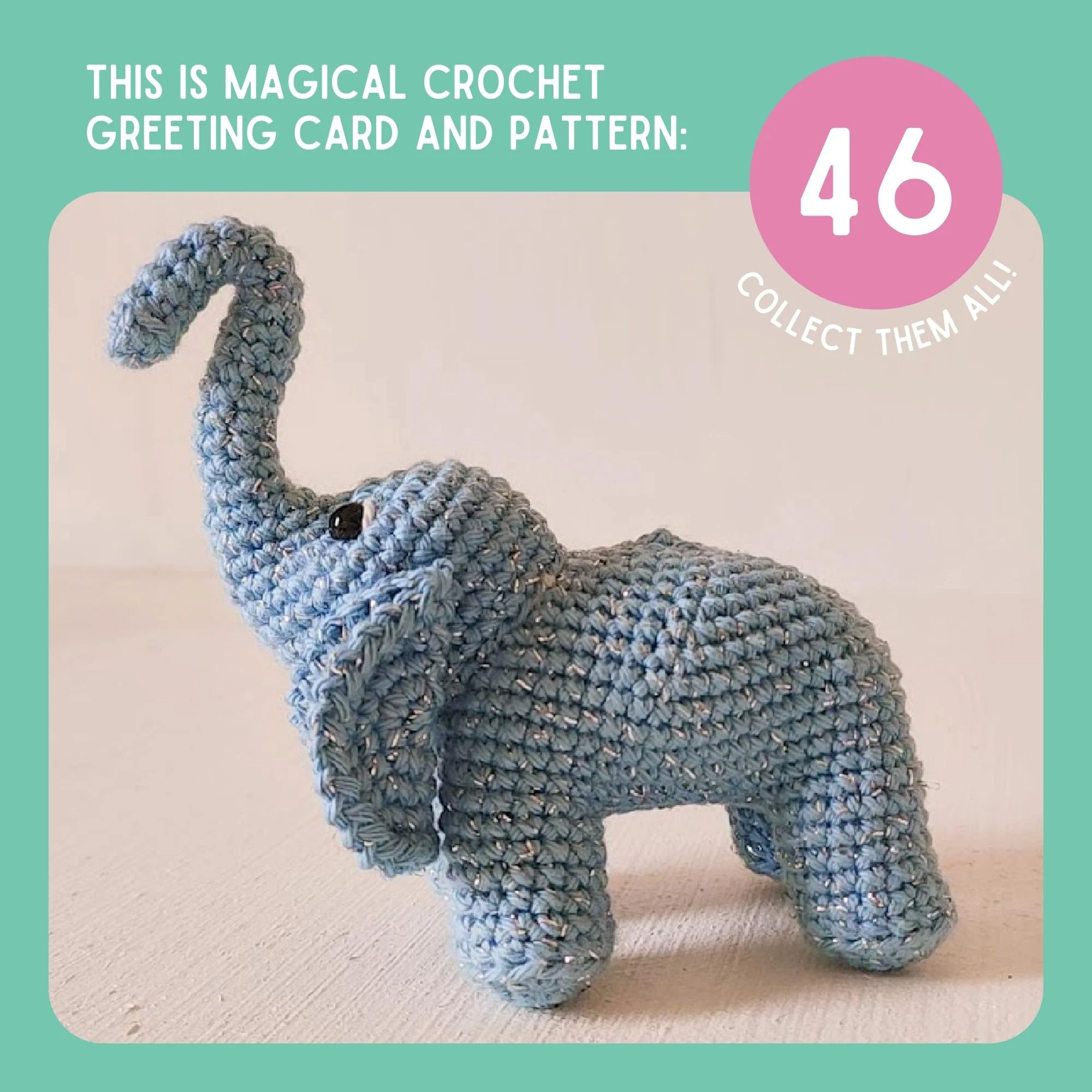 Elephant Crochet Pattern & Matching Card: "Let's Grow Together" - Image 9