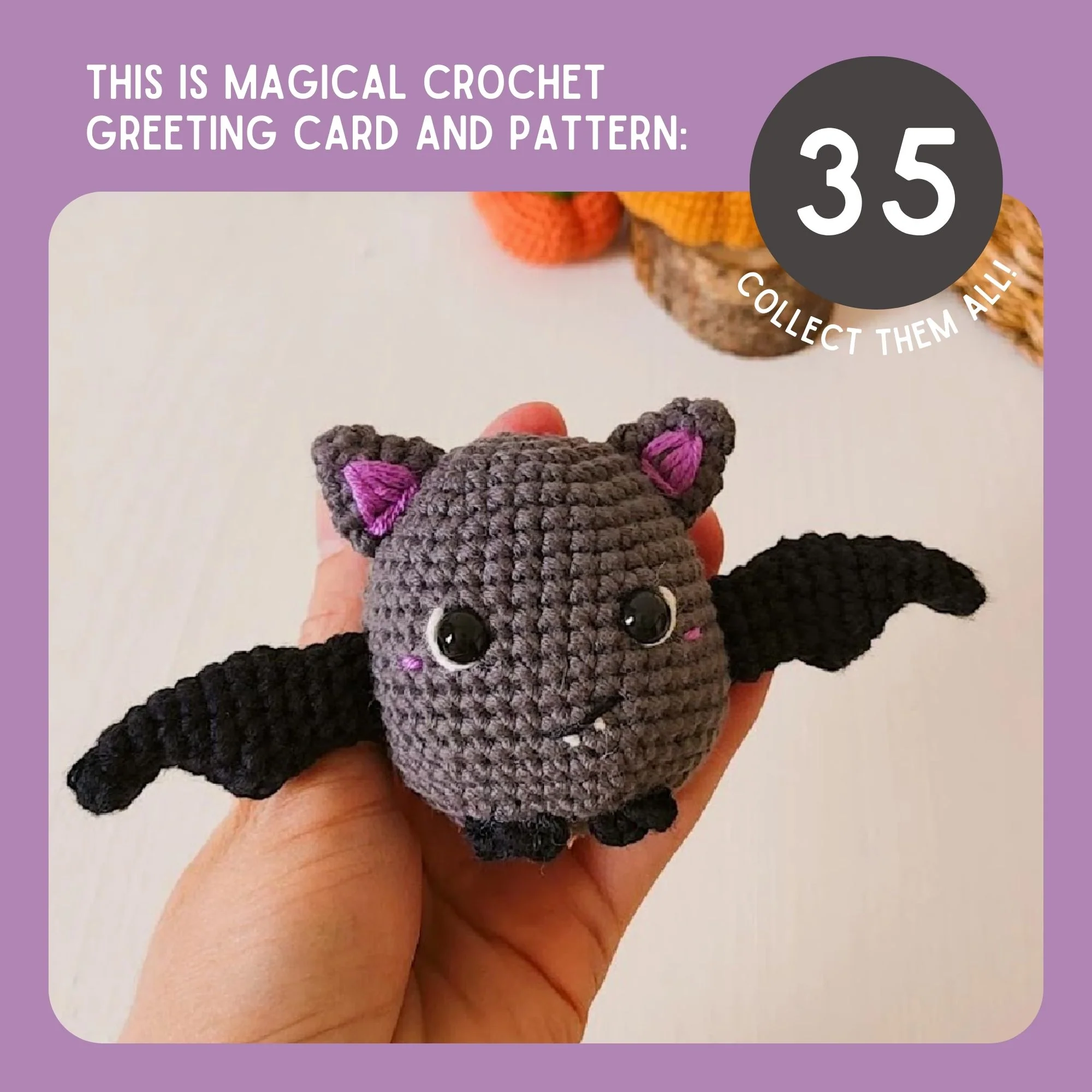 Bat Crochet Pattern & Matching Card: "Hang in There" - Image 9