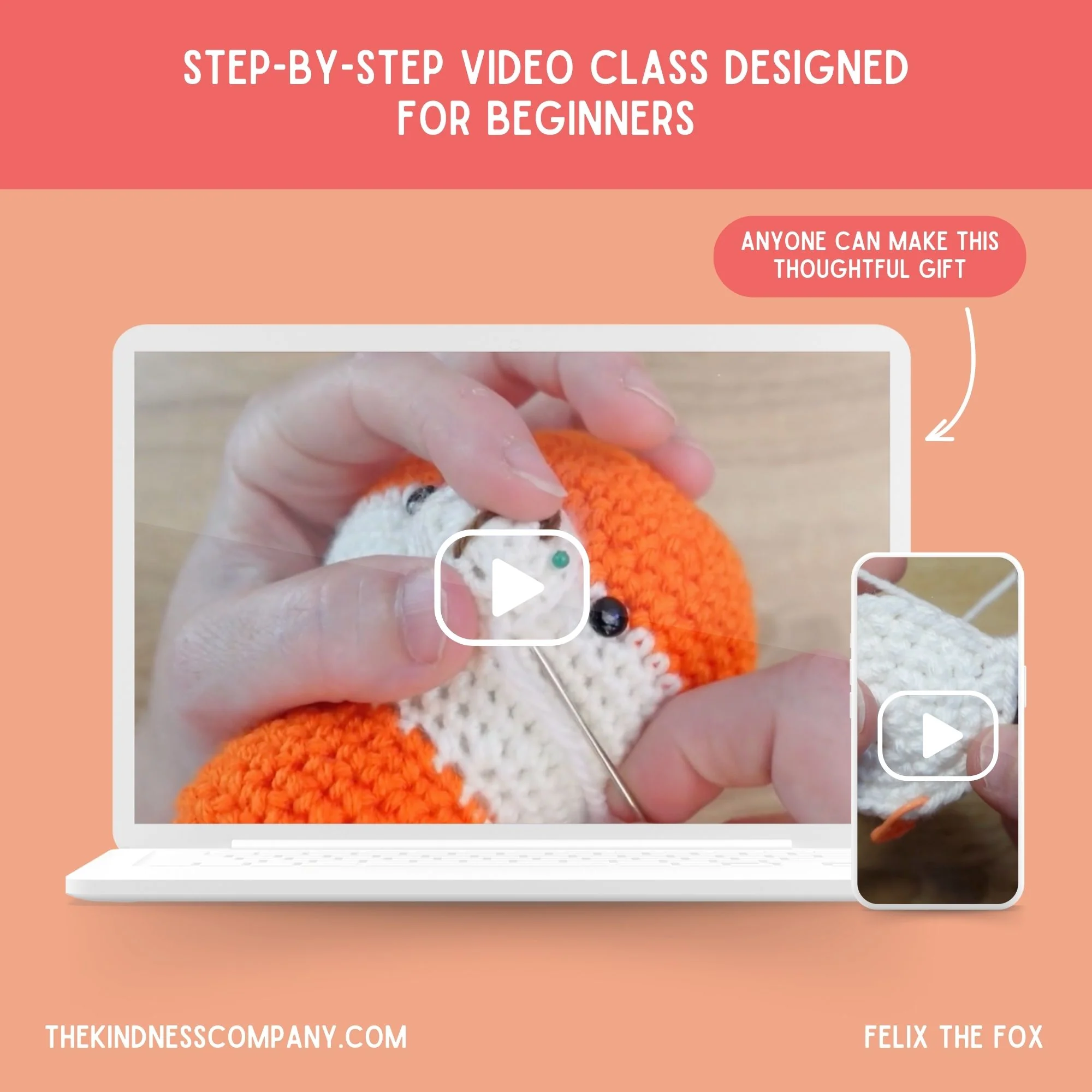 Fox Crochet Pattern & Matching Card: "Happy Birthday" - Image 8