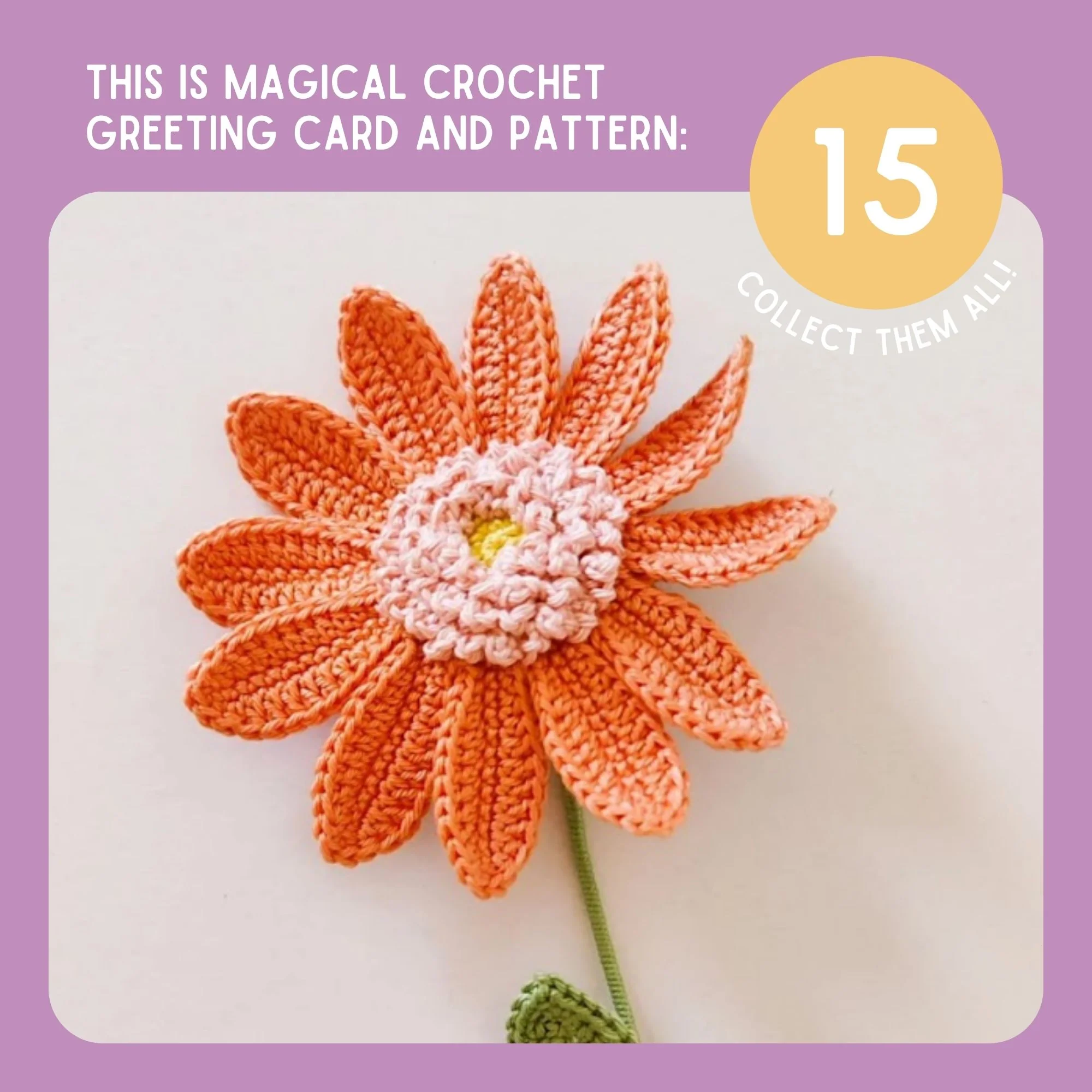 Flower Crochet Pattern & Matching Card: "Mother's Day" - Image 9