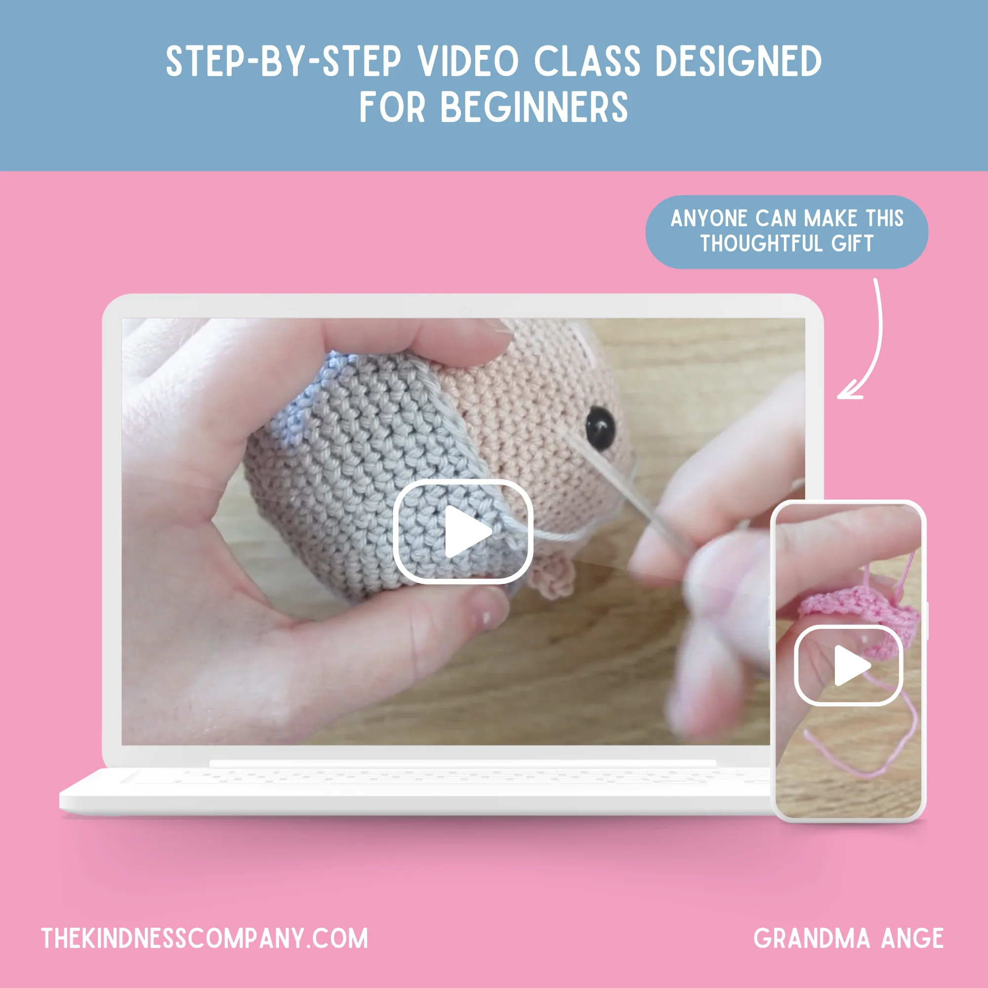 Grandma Ange Crochet Pattern & Matching Card: "Grandma Loves You" - Image 8