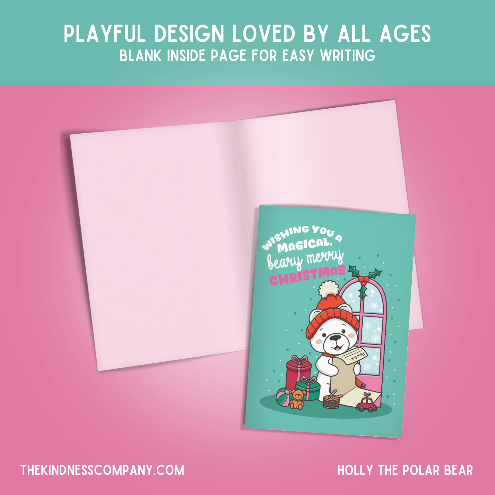 Polar Bear Crochet Pattern & Matching Card: "Wishing you a Magical, Beary Merry Christmas" - Image 6