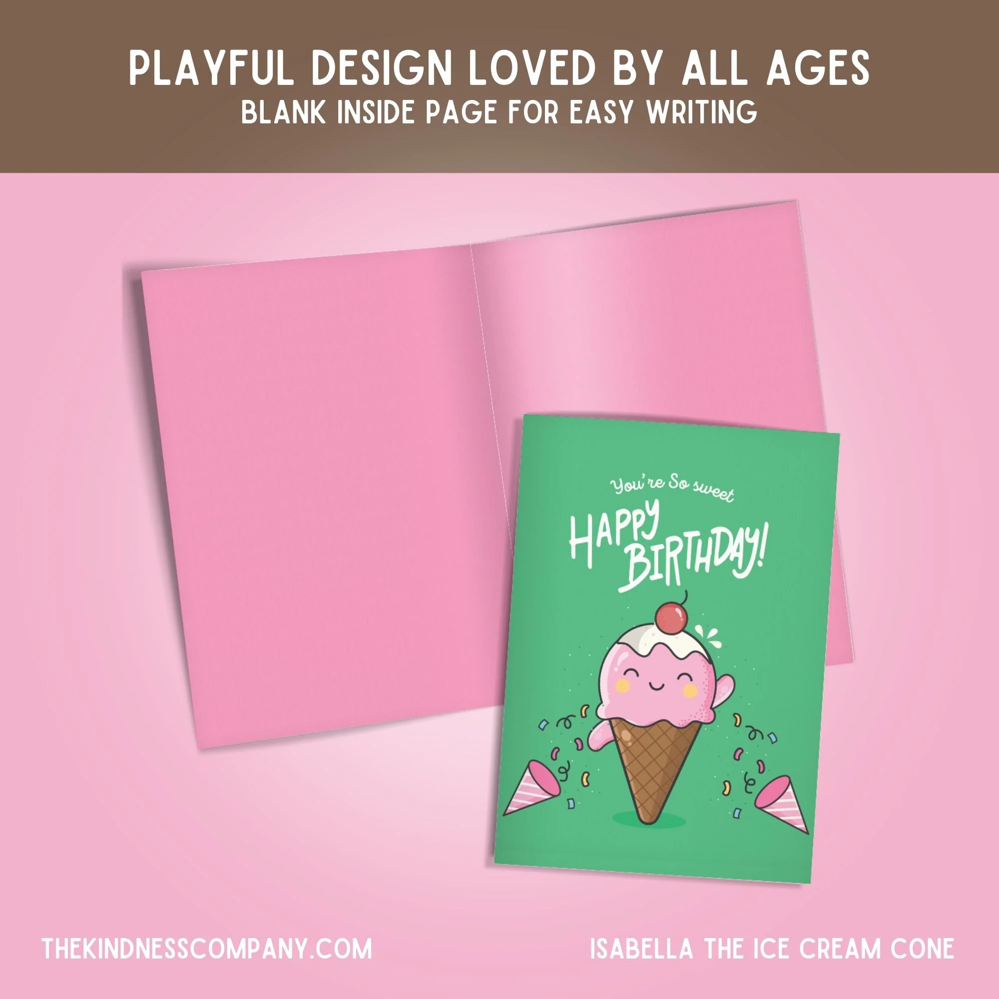 Ice Cream Crochet Pattern & Matching Card: "Happy Birthday" - Image 6