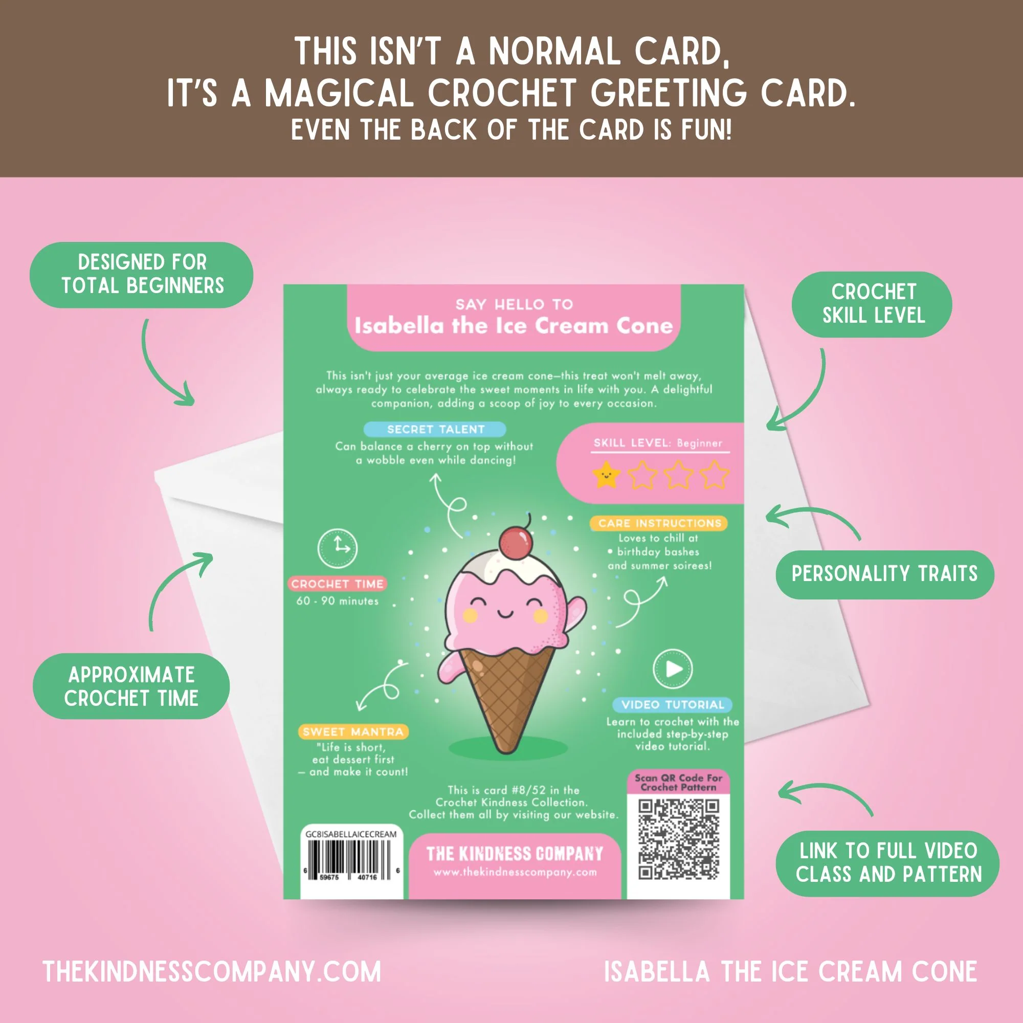 Ice Cream Crochet Pattern & Matching Card: "Happy Birthday" - Image 7