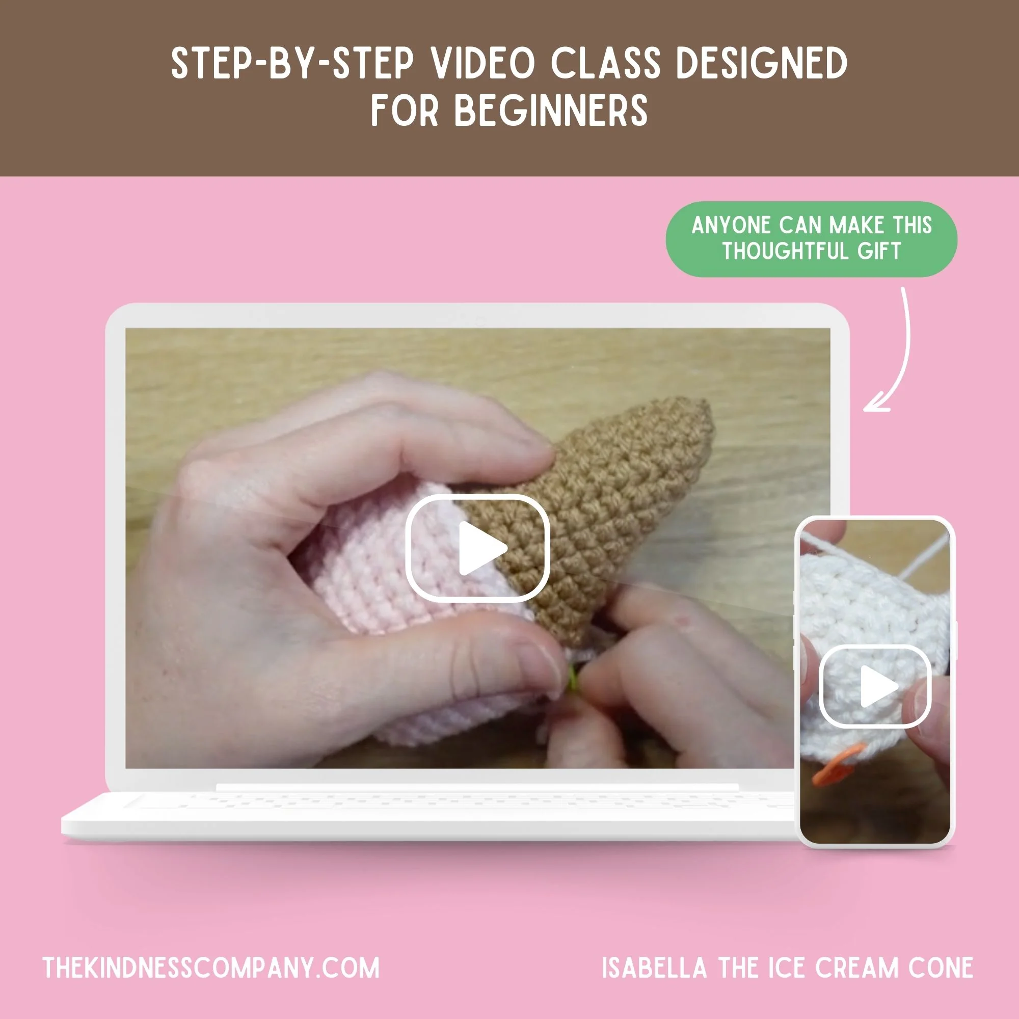 Ice Cream Crochet Pattern & Matching Card: "Happy Birthday" - Image 8