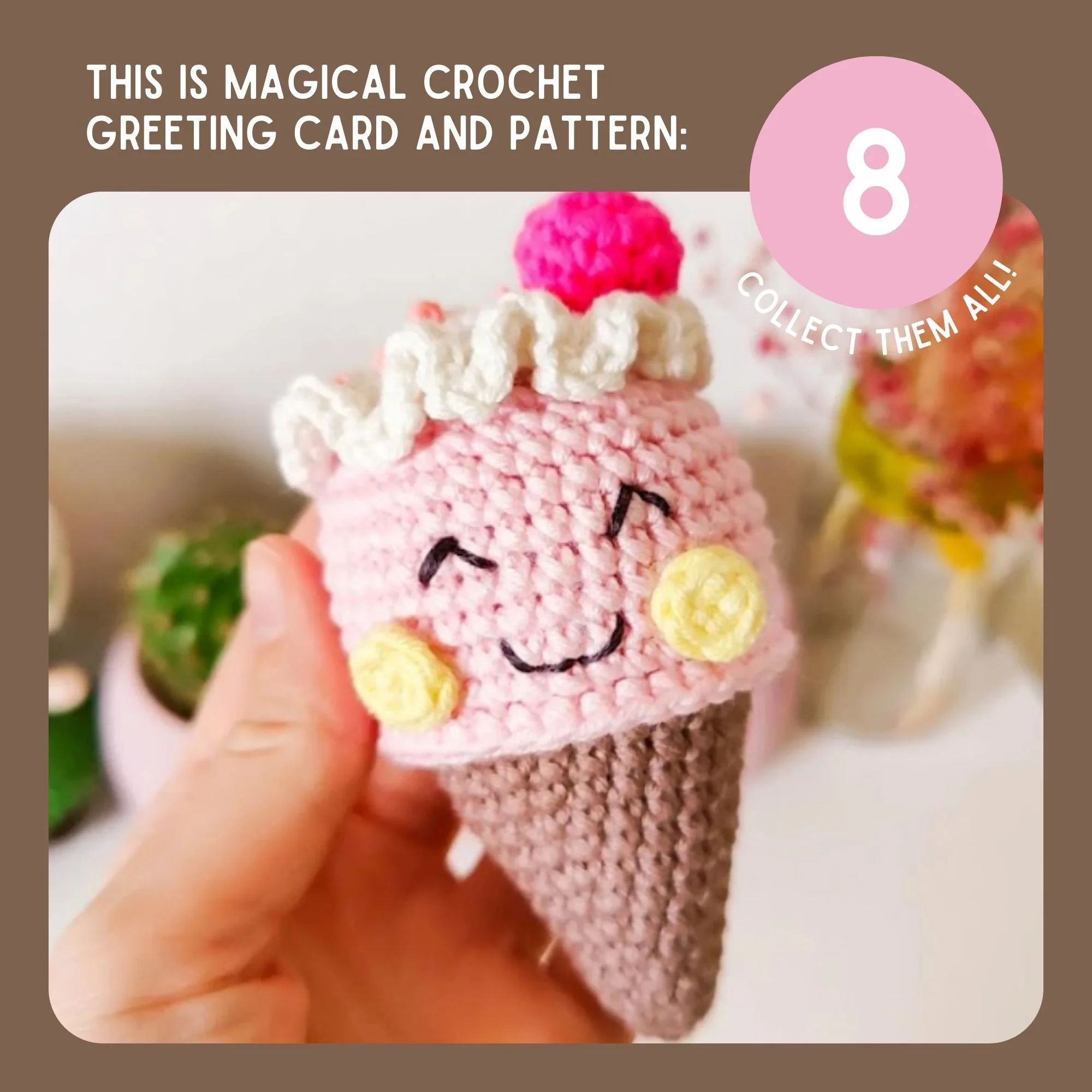 Ice Cream Crochet Pattern & Matching Card: "Happy Birthday" - Image 9