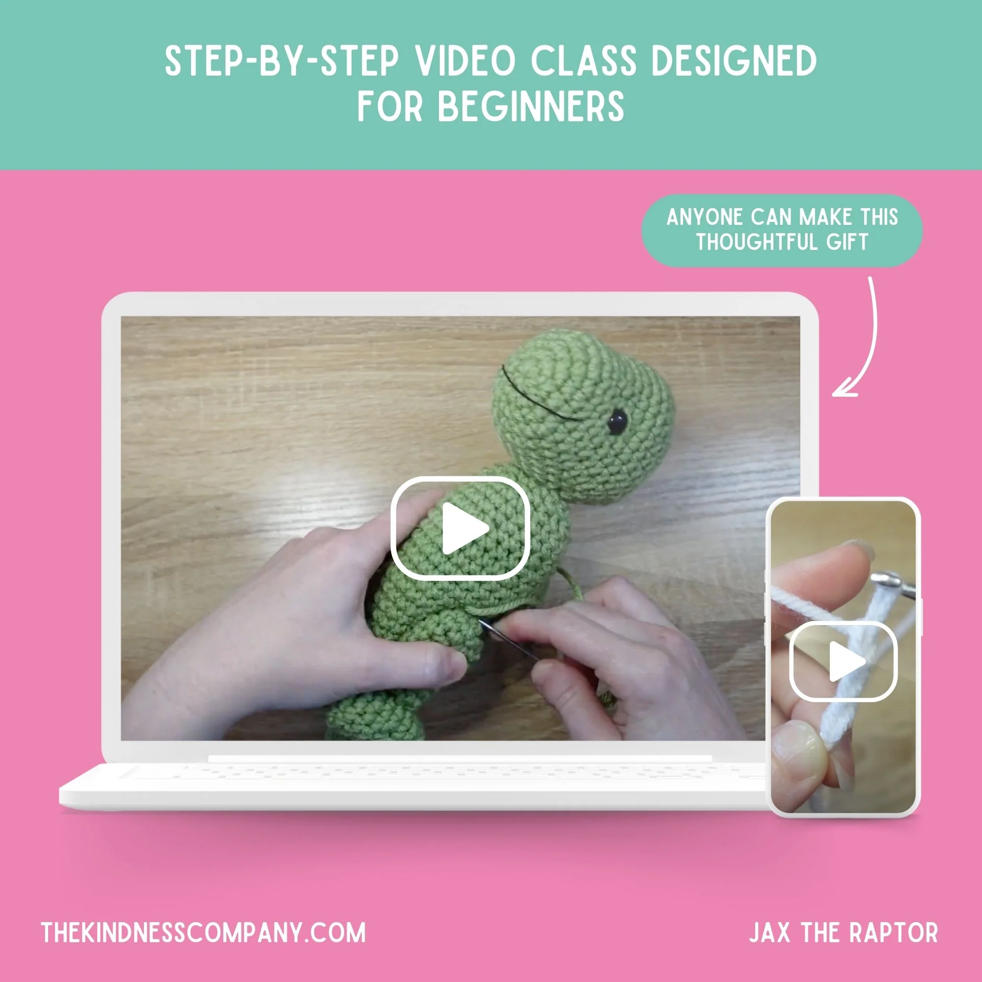 Dinosaur Crochet Pattern & Matching Card: "Birthday" - Image 8