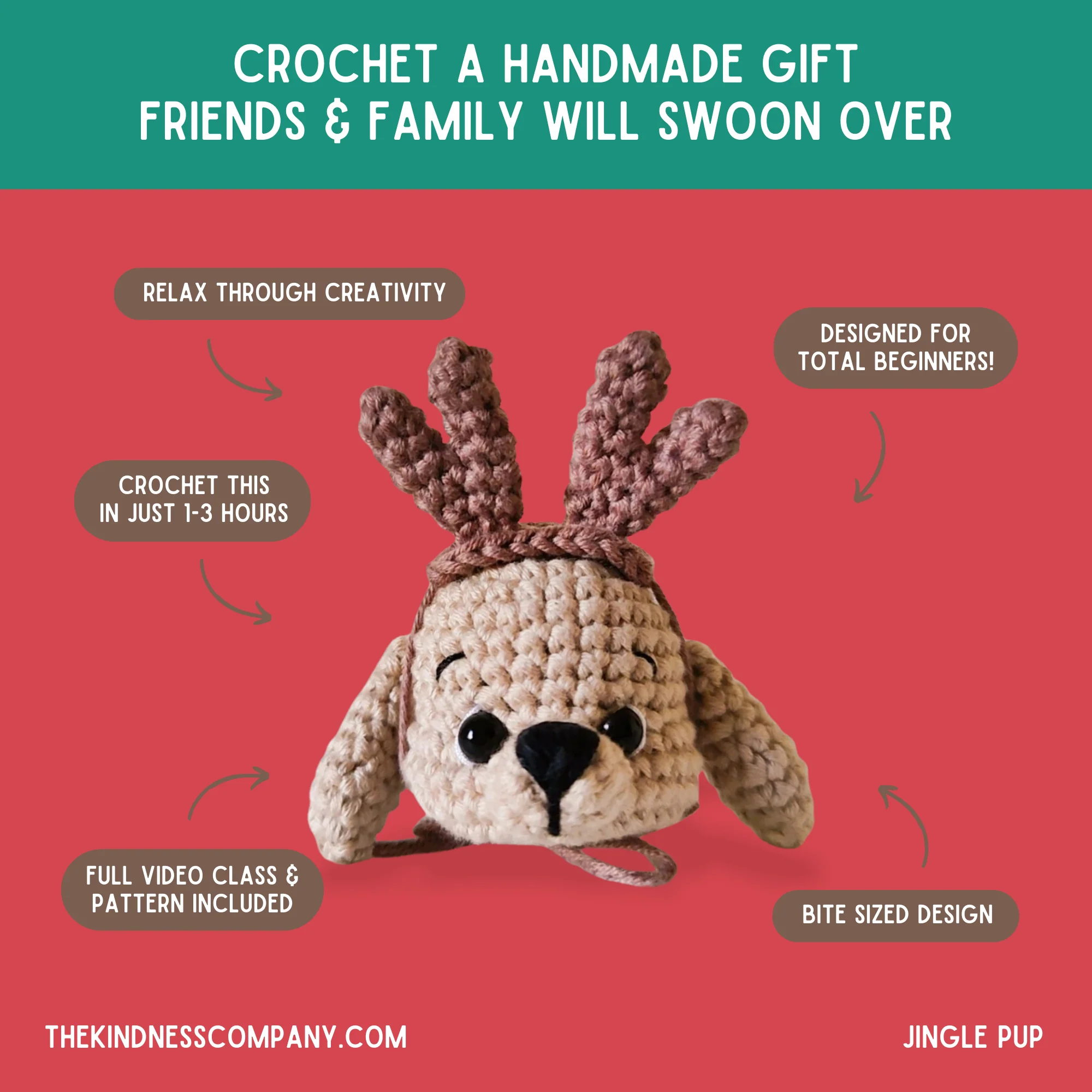 Jingle Pup Crochet Pattern & Matching Card: "Santa Paws Is Coming To Town" - Image 4