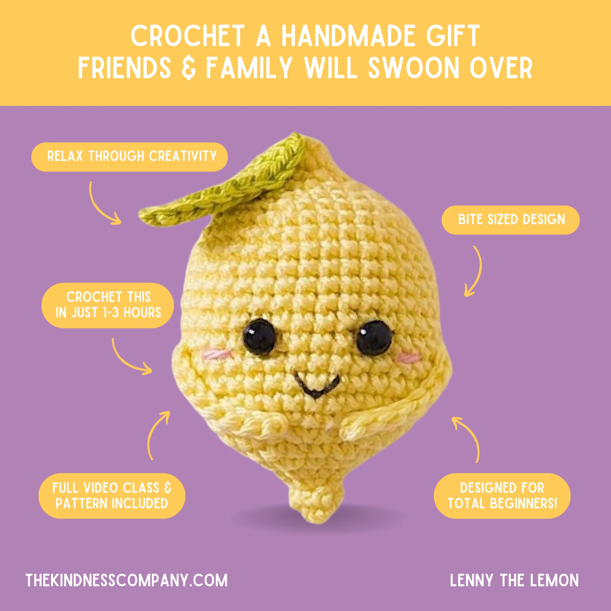 Lemon Crochet Pattern & Matching Card: "Friendship Card" - Image 4