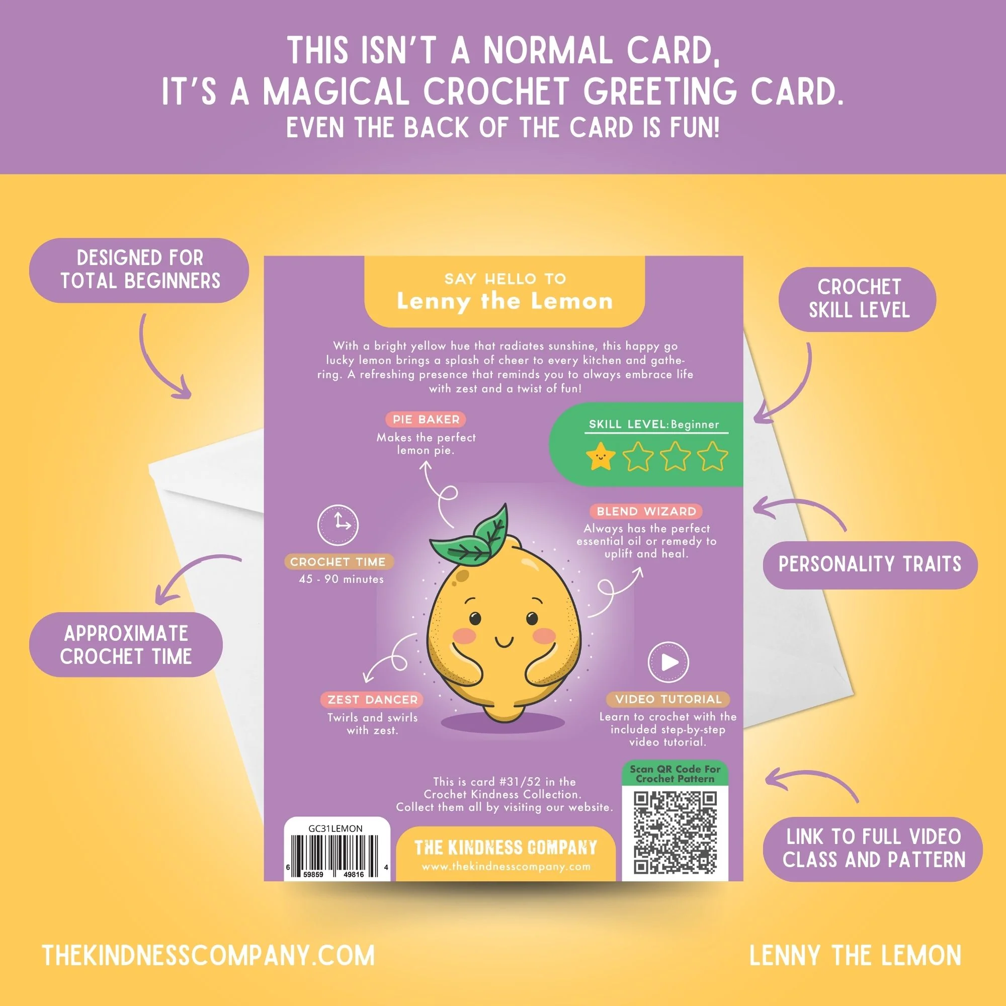 Lemon Crochet Pattern & Matching Card: "Friendship Card" - Image 7