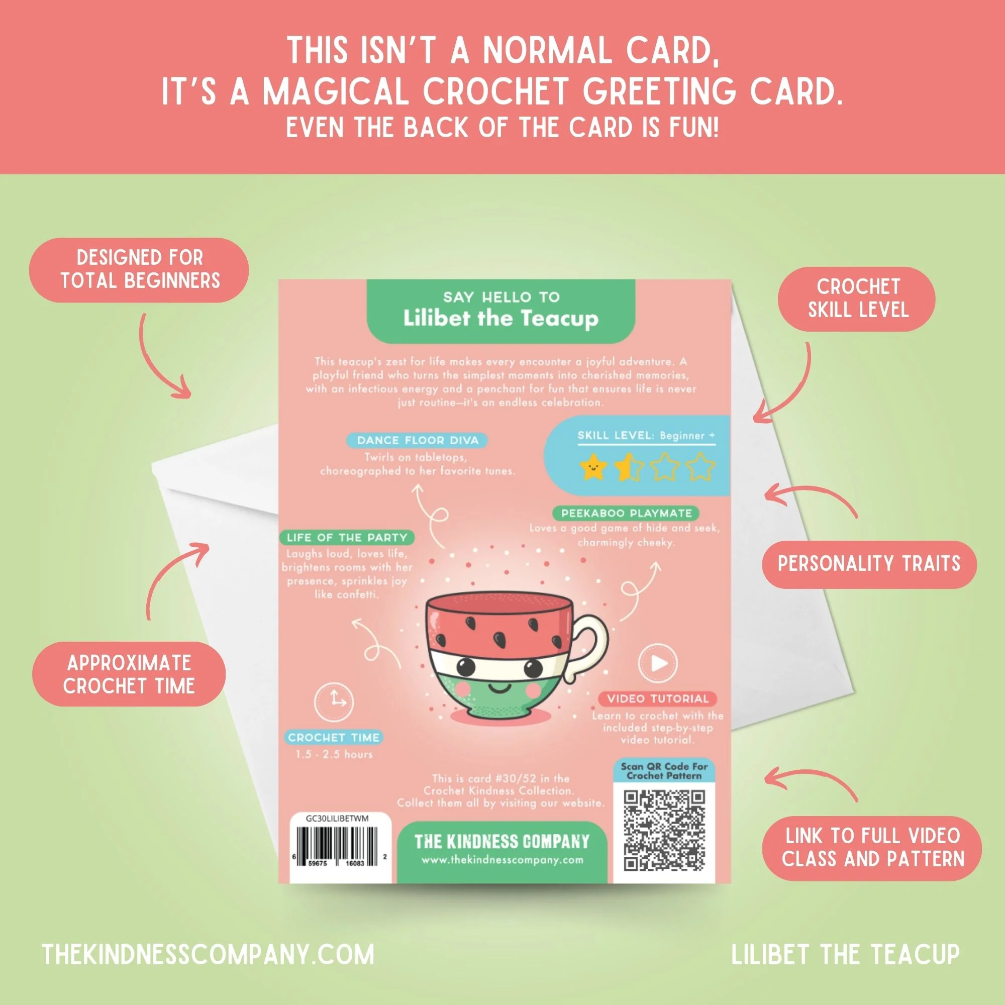 Teacup Crochet Pattern & Matching Card: "Happy Birthday" - Image 7