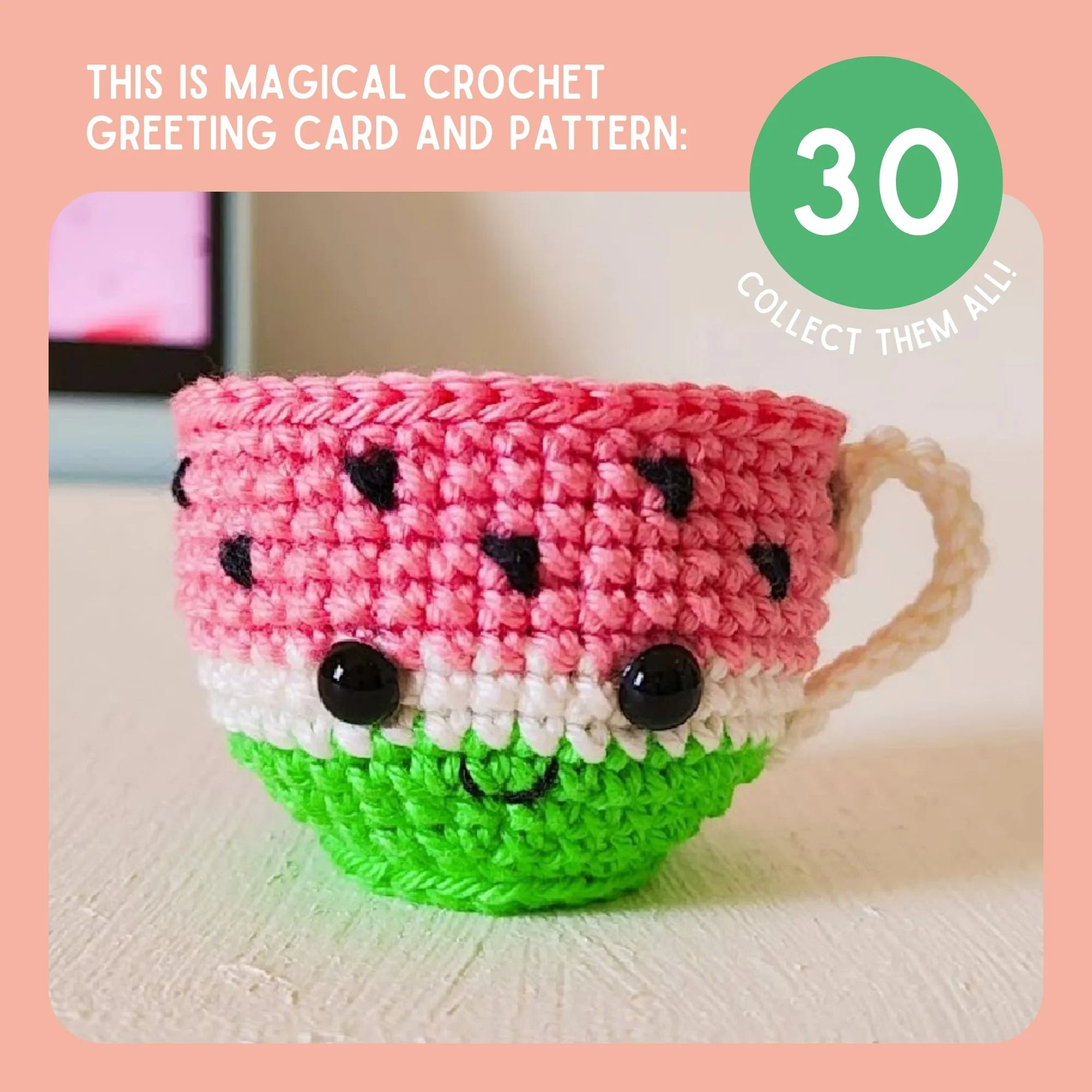 Teacup Crochet Pattern & Matching Card: "Happy Birthday" - Image 9