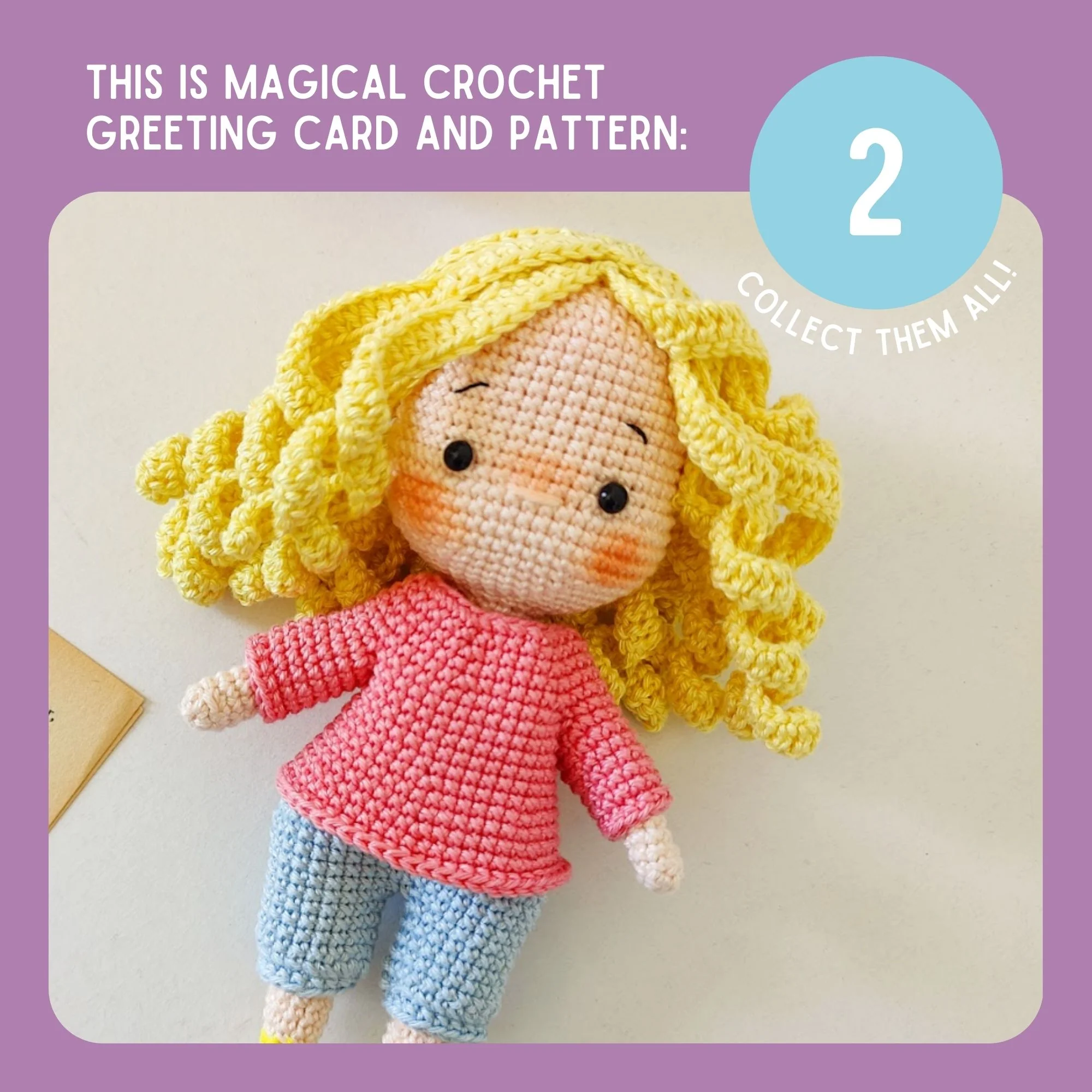 Lily Doll Crochet Pattern & Matching Card: "Happy Birthday" - Image 9
