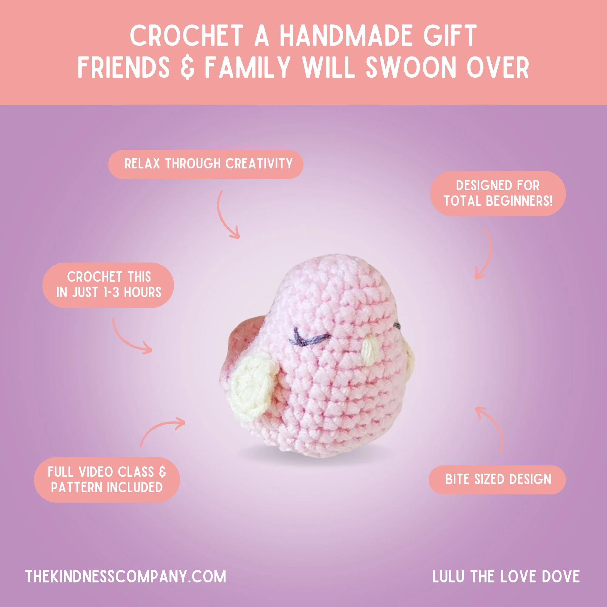 Dove Crochet Pattern & Matching Card: "New Baby" - Image 4