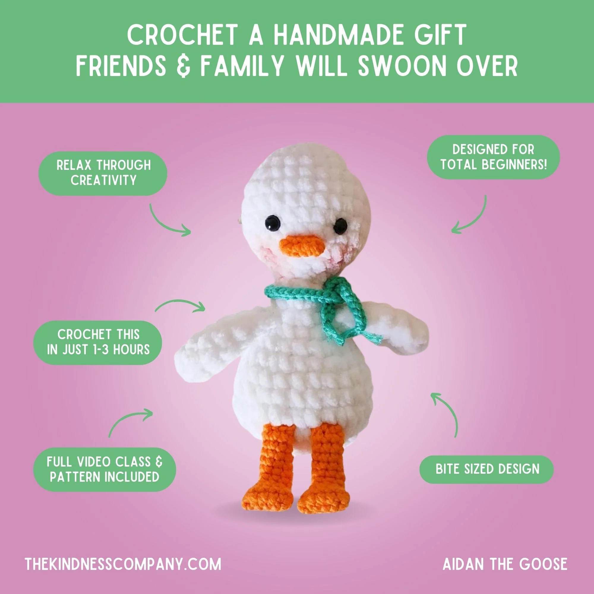 Goose Crochet Pattern & Matching Card: "Happy Birthday" - Image 4