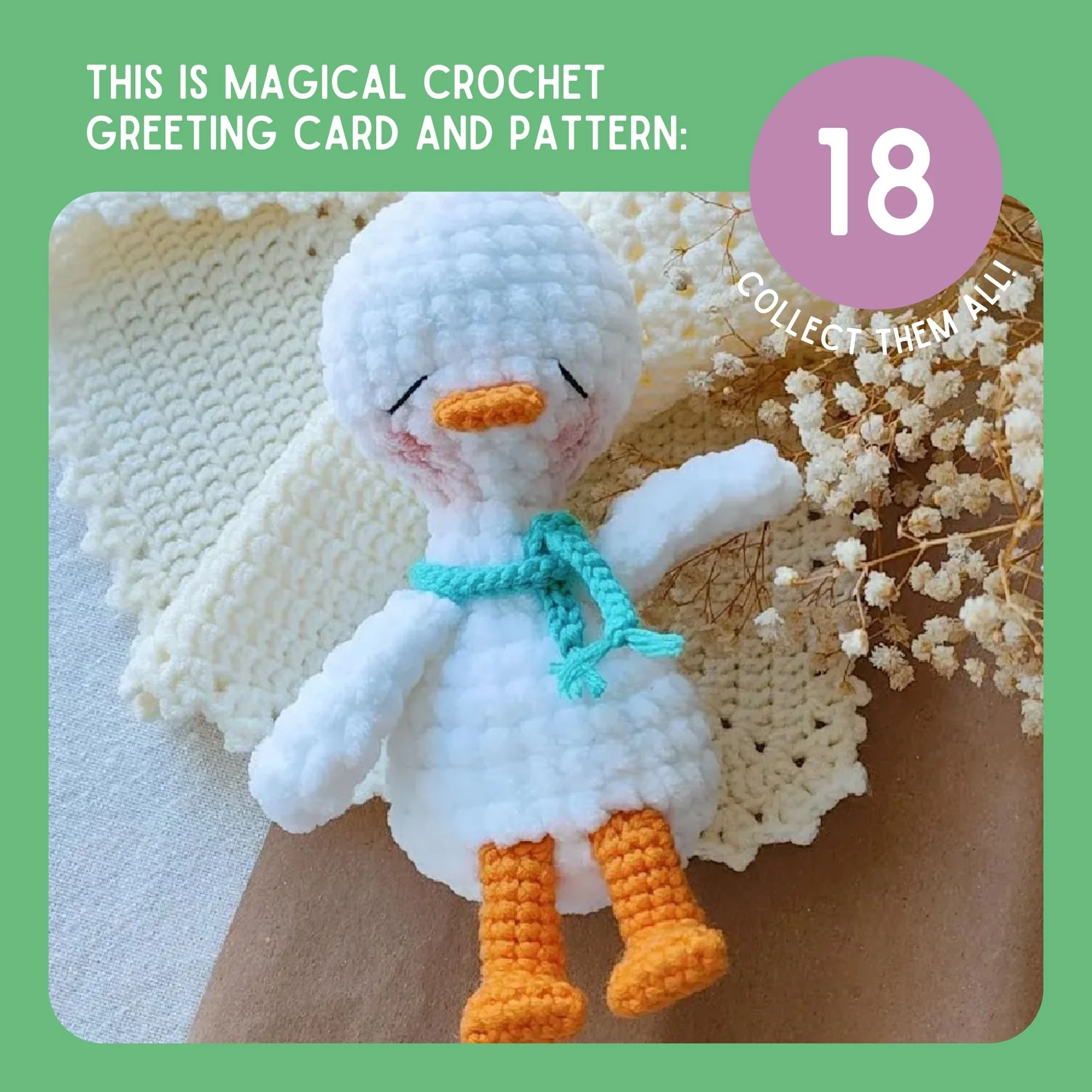 Goose Crochet Pattern & Matching Card: "Happy Birthday" - Image 9