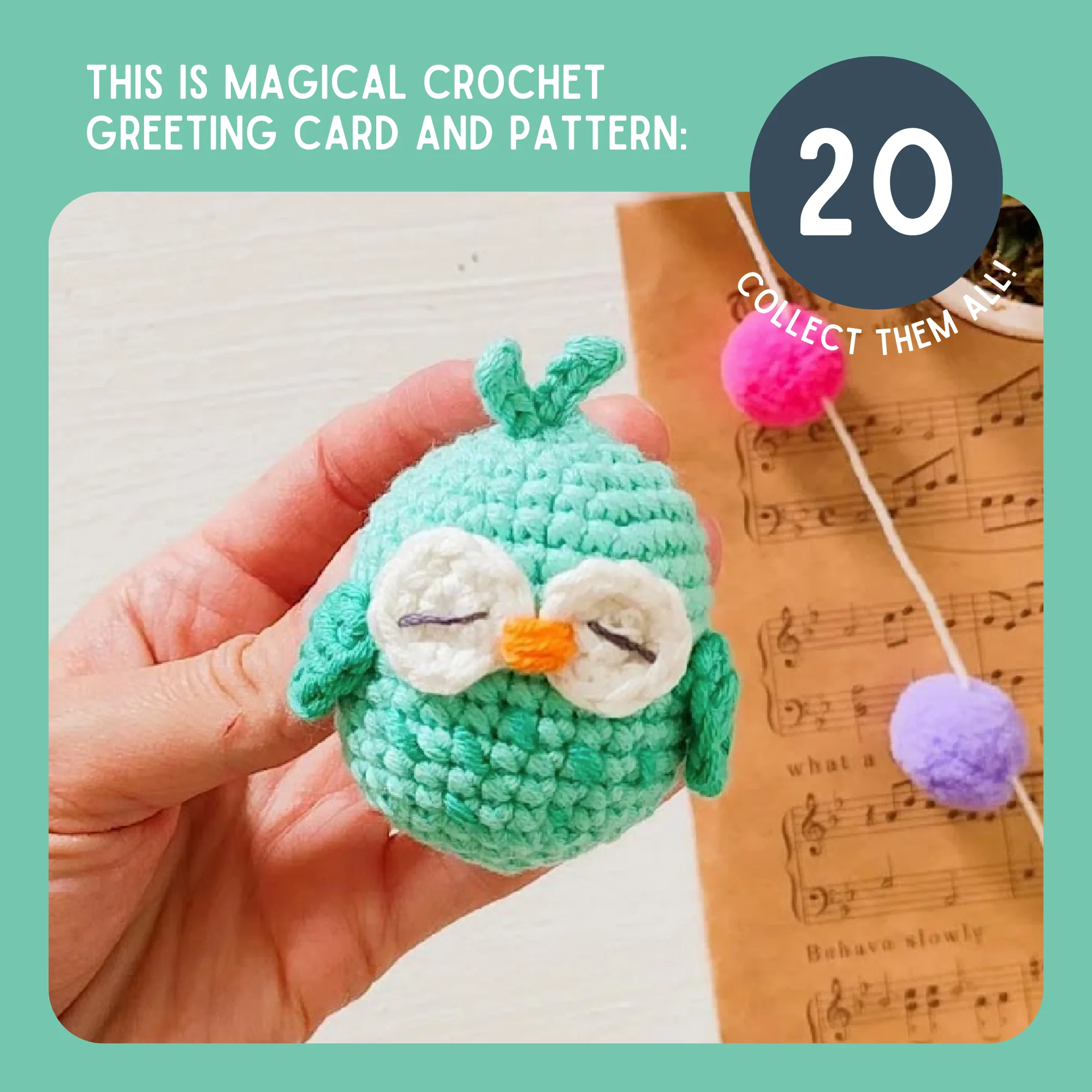 Owl Crochet Pattern & Matching Card: "Happy Anniversary" - Image 9