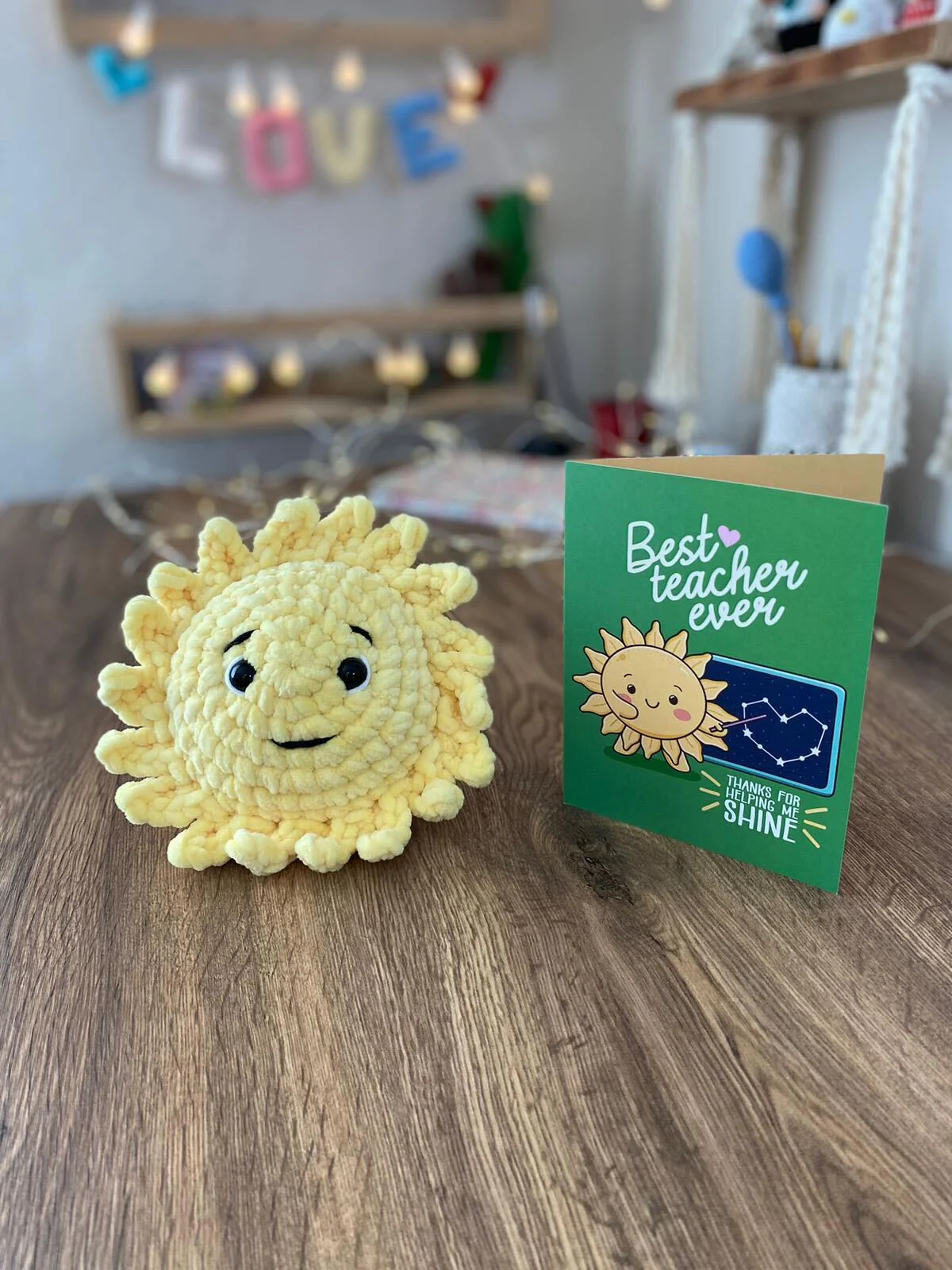 Sun Crochet Pattern & Matching Card: "Best Teacher" - Image 10