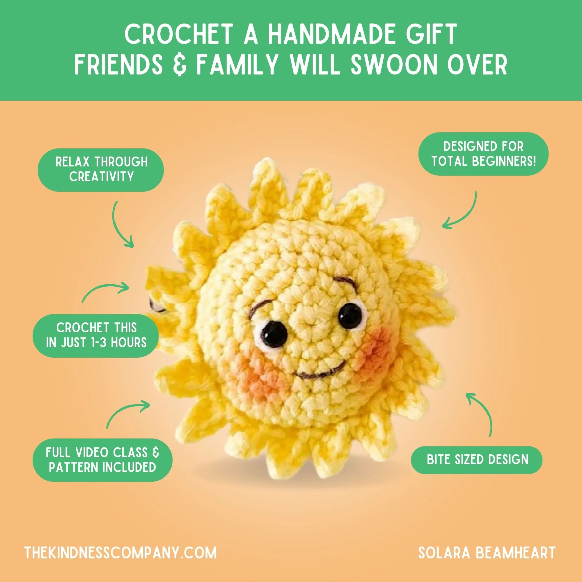 Sun Crochet Pattern & Matching Card: "Best Teacher" - Image 4