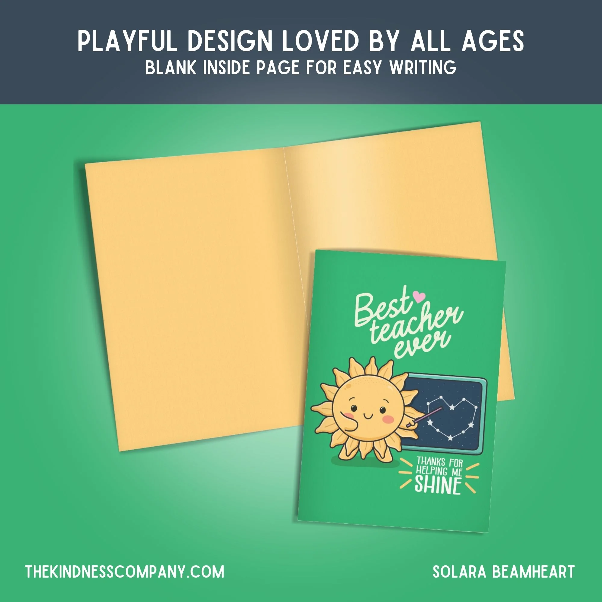 Sun Crochet Pattern & Matching Card: "Best Teacher" - Image 6
