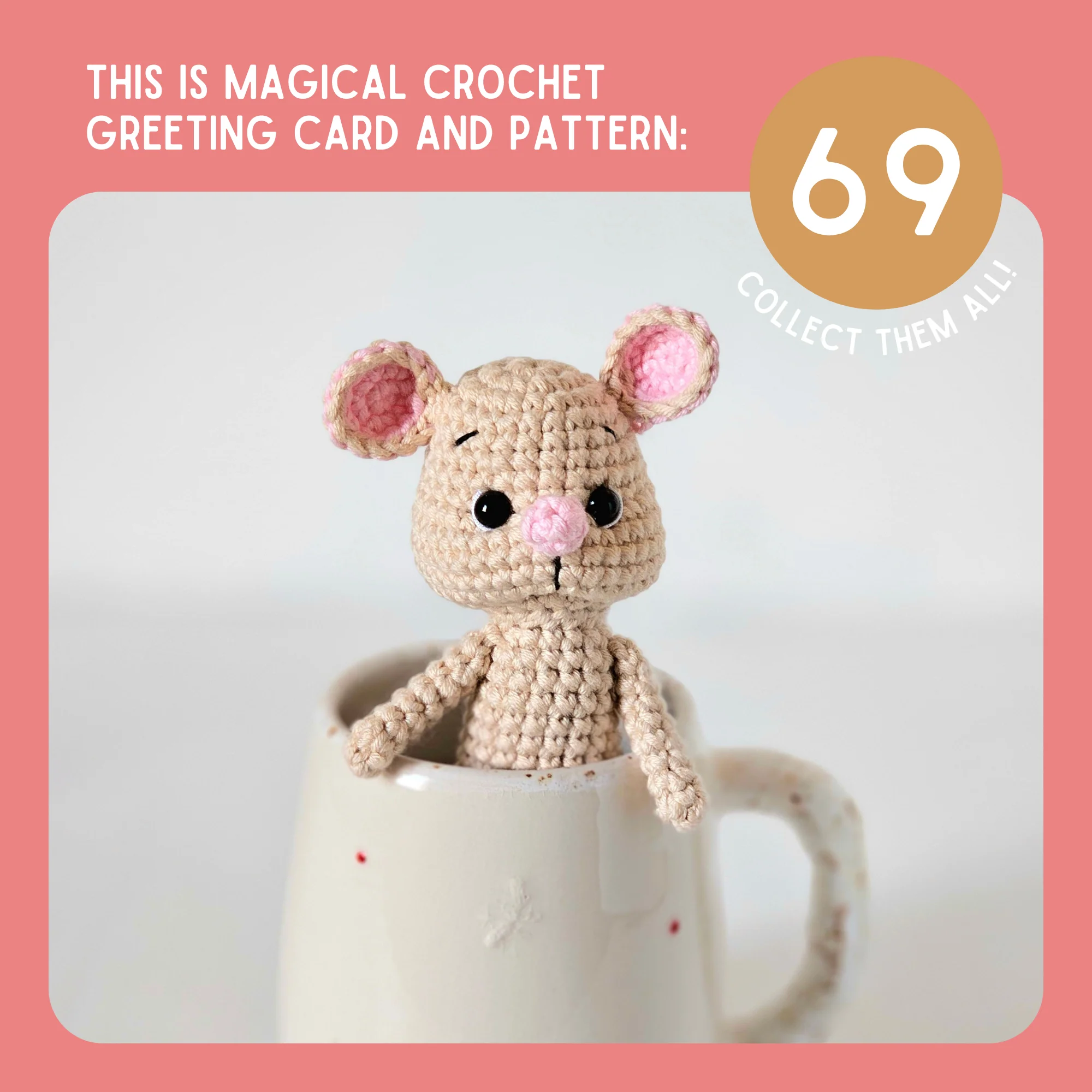 Mouse Crochet Pattern & Matching Card: "Have A Mice Day" - Image 9