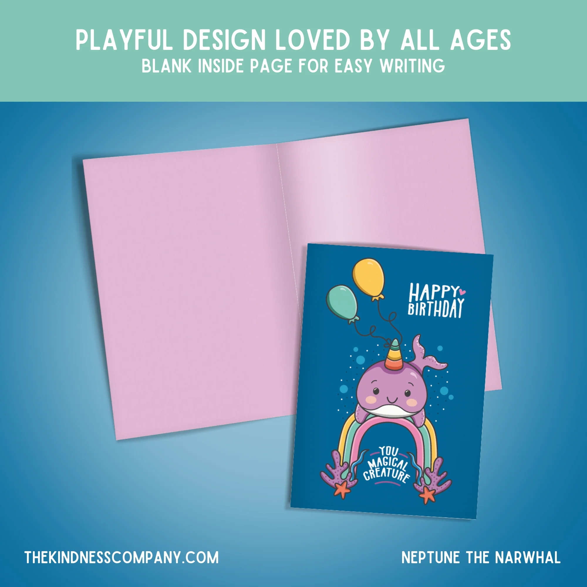 Narwhal Crochet Pattern & Matching Card: "Birthday" - Image 6