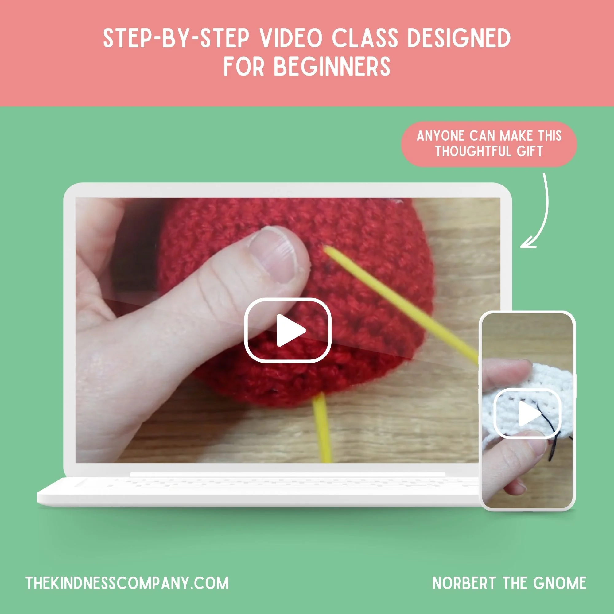 Gnome Crochet Pattern & Matching Card: "Happy Holidays" - Image 8