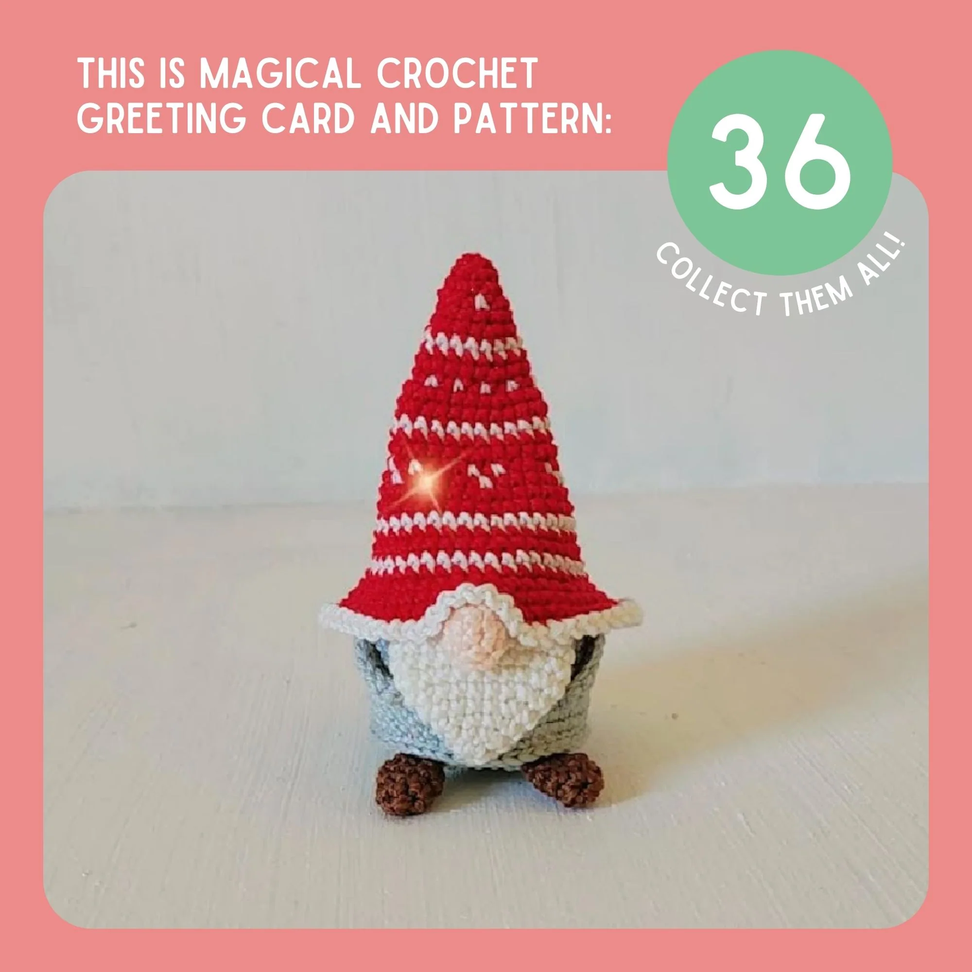 Gnome Crochet Pattern & Matching Card: "Happy Holidays" - Image 9