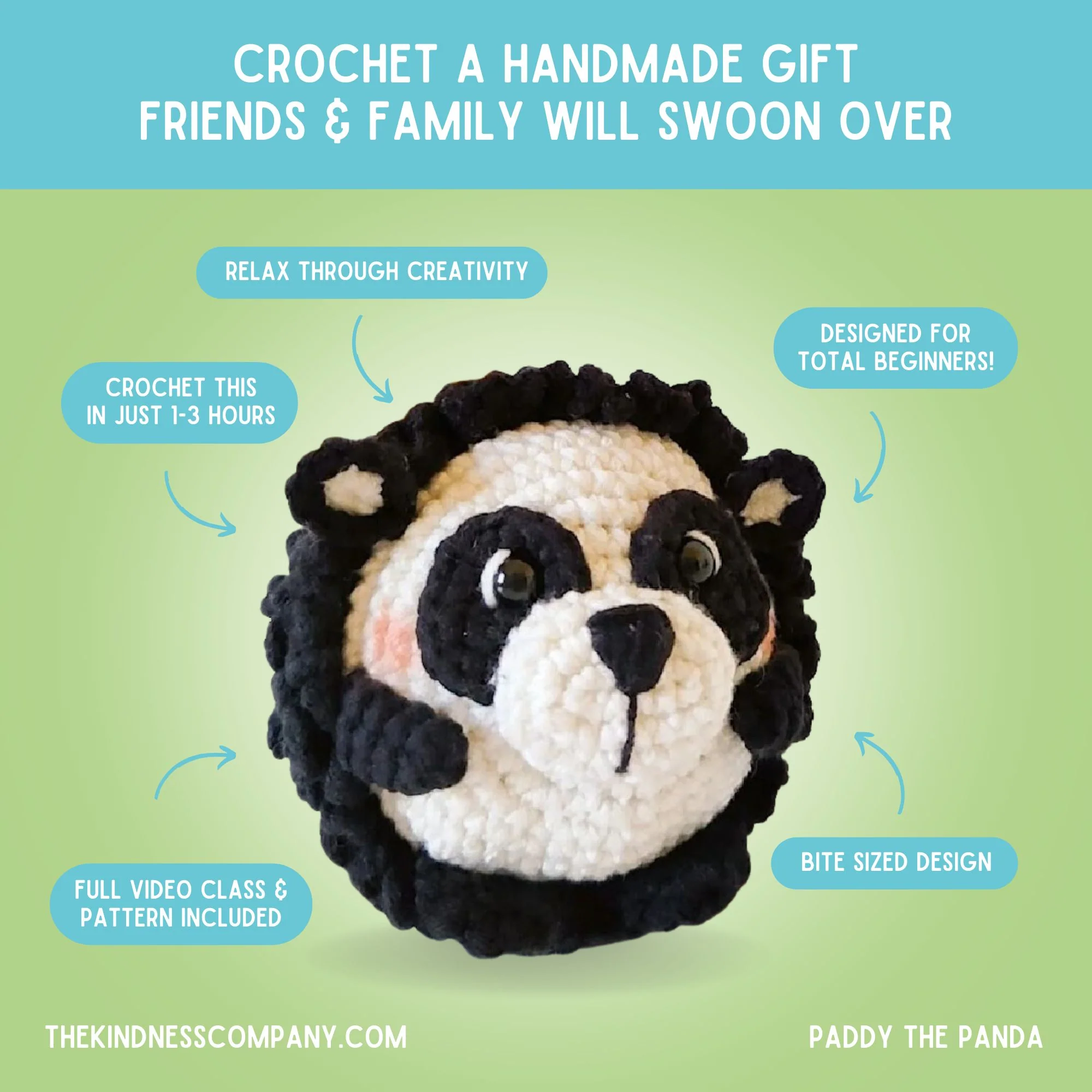 Panda Crochet Pattern & Matching Card: "Friendship" - Image 4