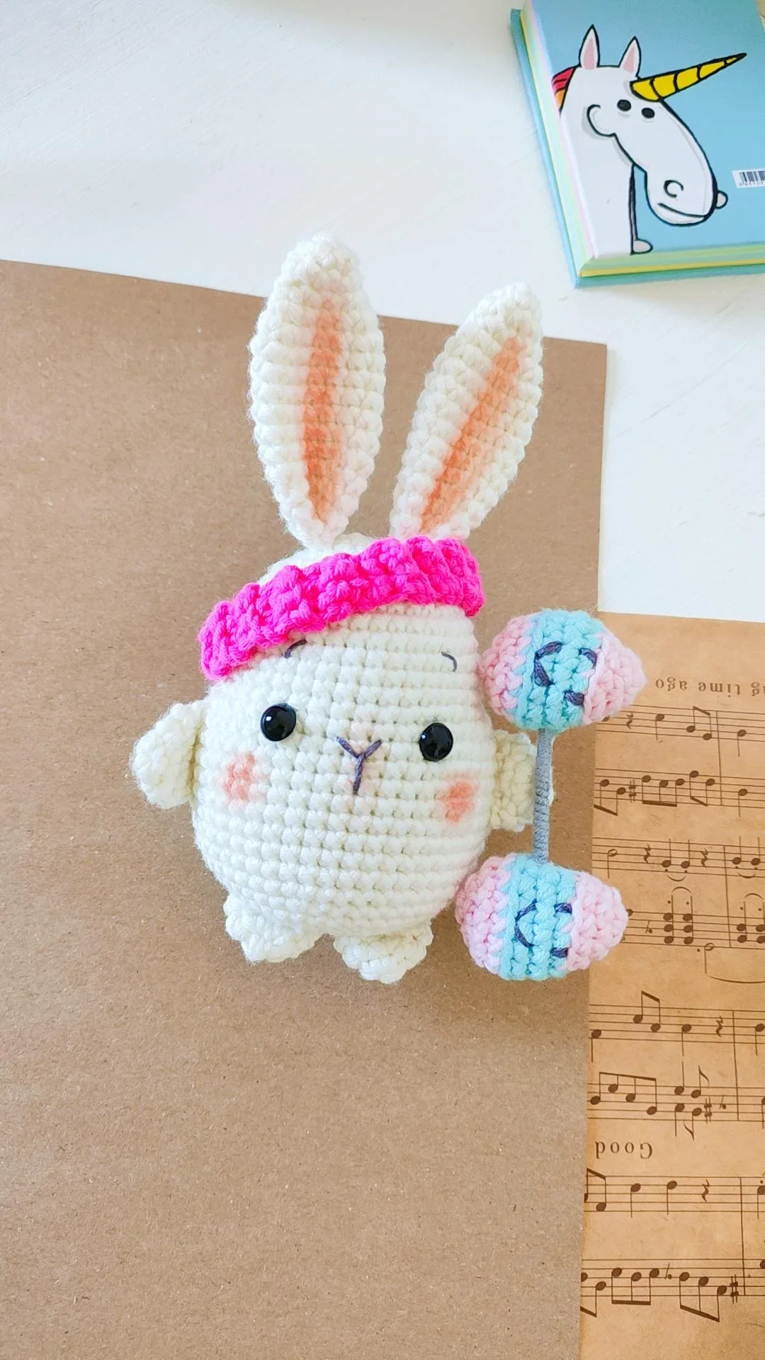 Patrick The Sheep, Barbell Bun Bun, Sassy The Seahorse & Daphne The Donut Crochet Pattern & Matching Greeting Cards Bundle - Image 11