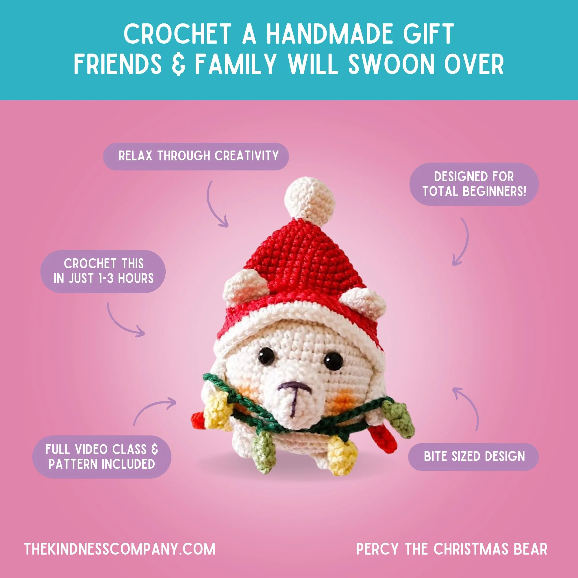 Polar Bear Crochet Pattern & Matching Card: "Beary Christmas" - Image 4